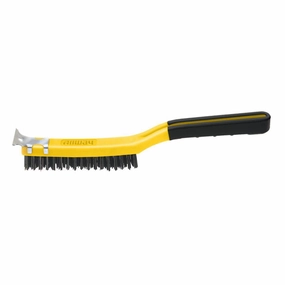 3 X 19 Soft Grip Carbon Steel Wire Brush W/Scraper. Labelled