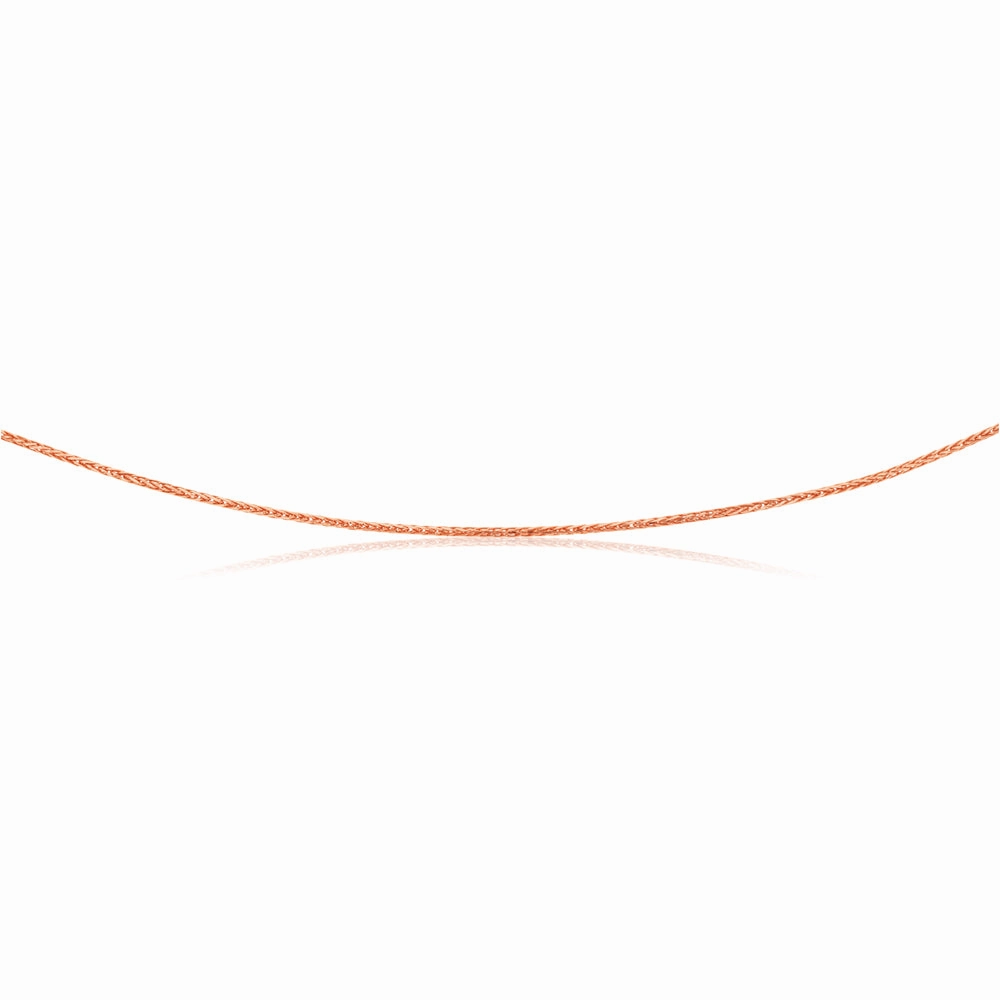 9ct Rose Gold Wheat link Extender 47cm Chain 30gauge