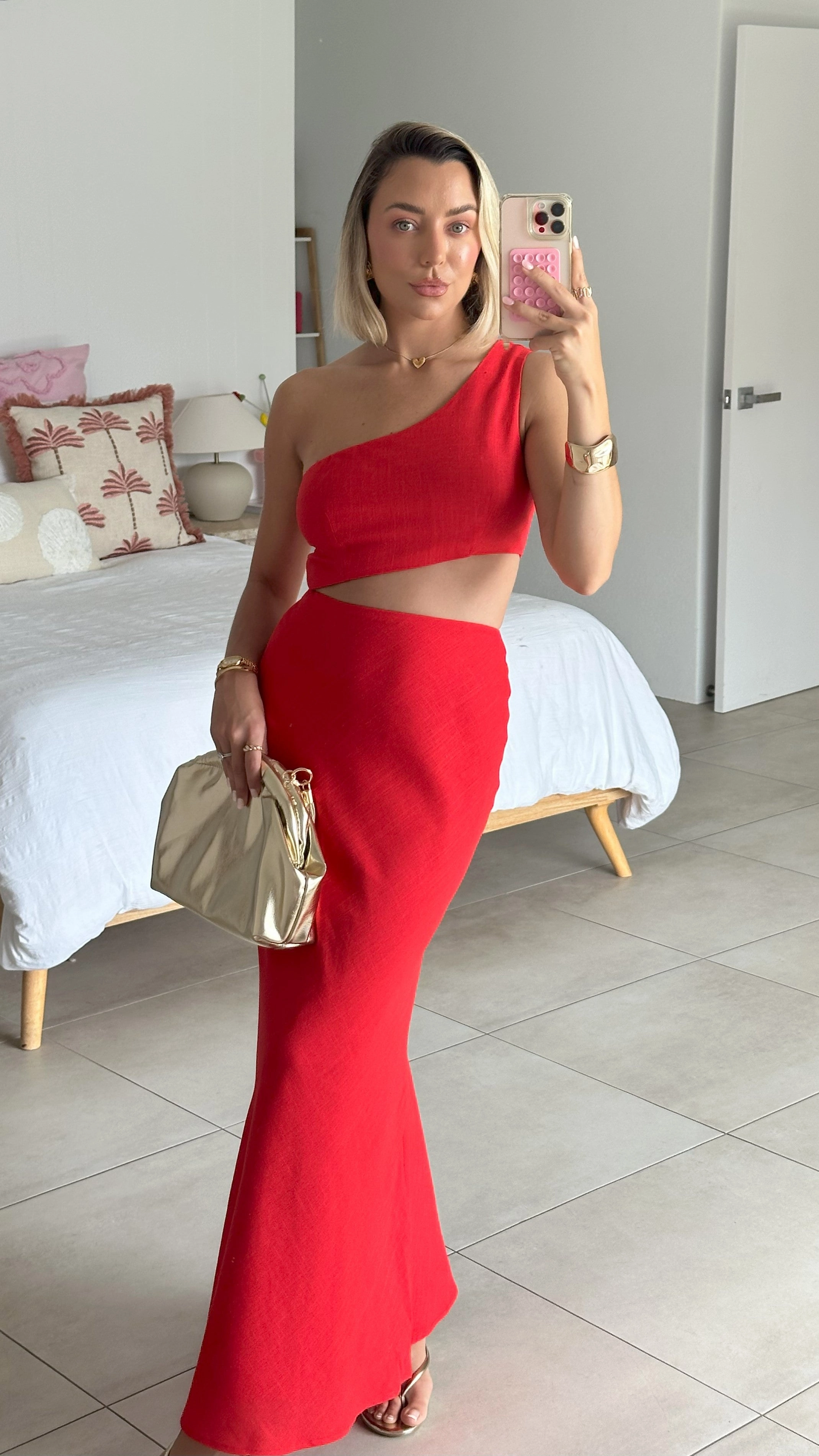 Abia Maxi Dress - Red