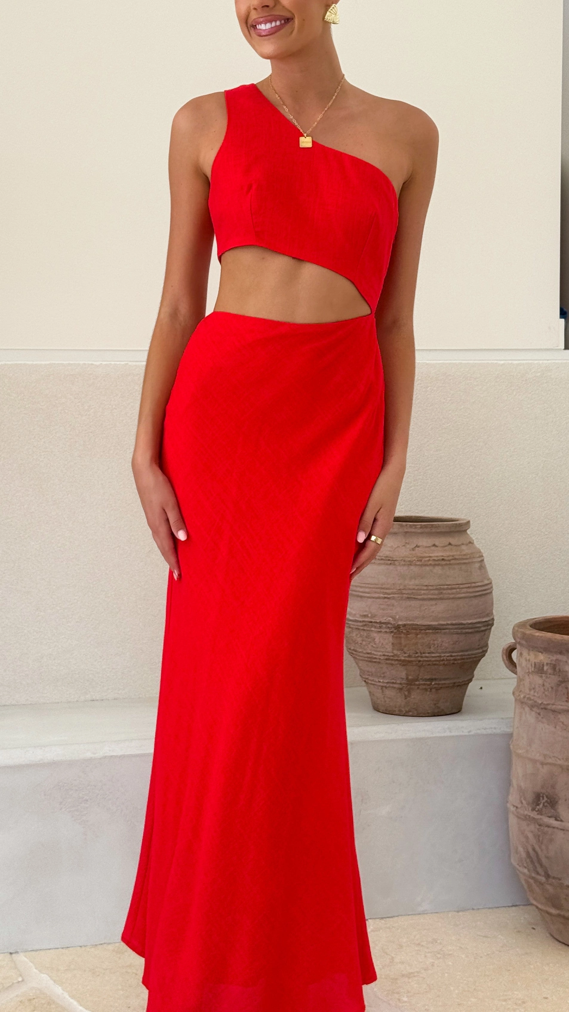 Abia Maxi Dress - Red