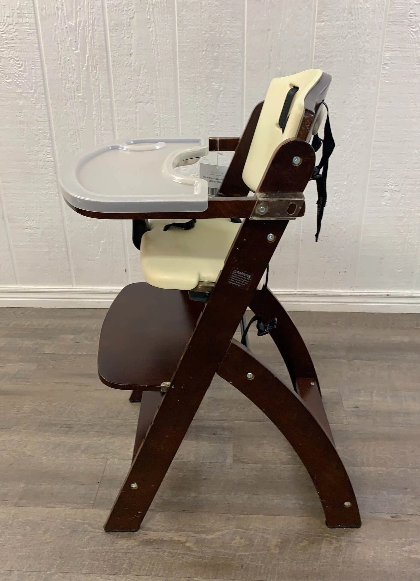Abiie Beyond Junior Y Wooden High Chair, Mahogany/White