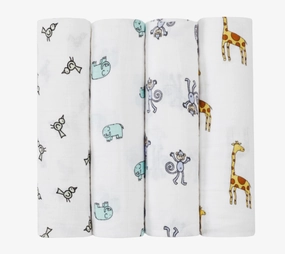 Aden   Anais Essentials Muslin Swaddle, 4pk, Jungle Jam