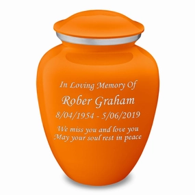 Adult Embrace Burnt Orange Custom Engraved Cremation Urn