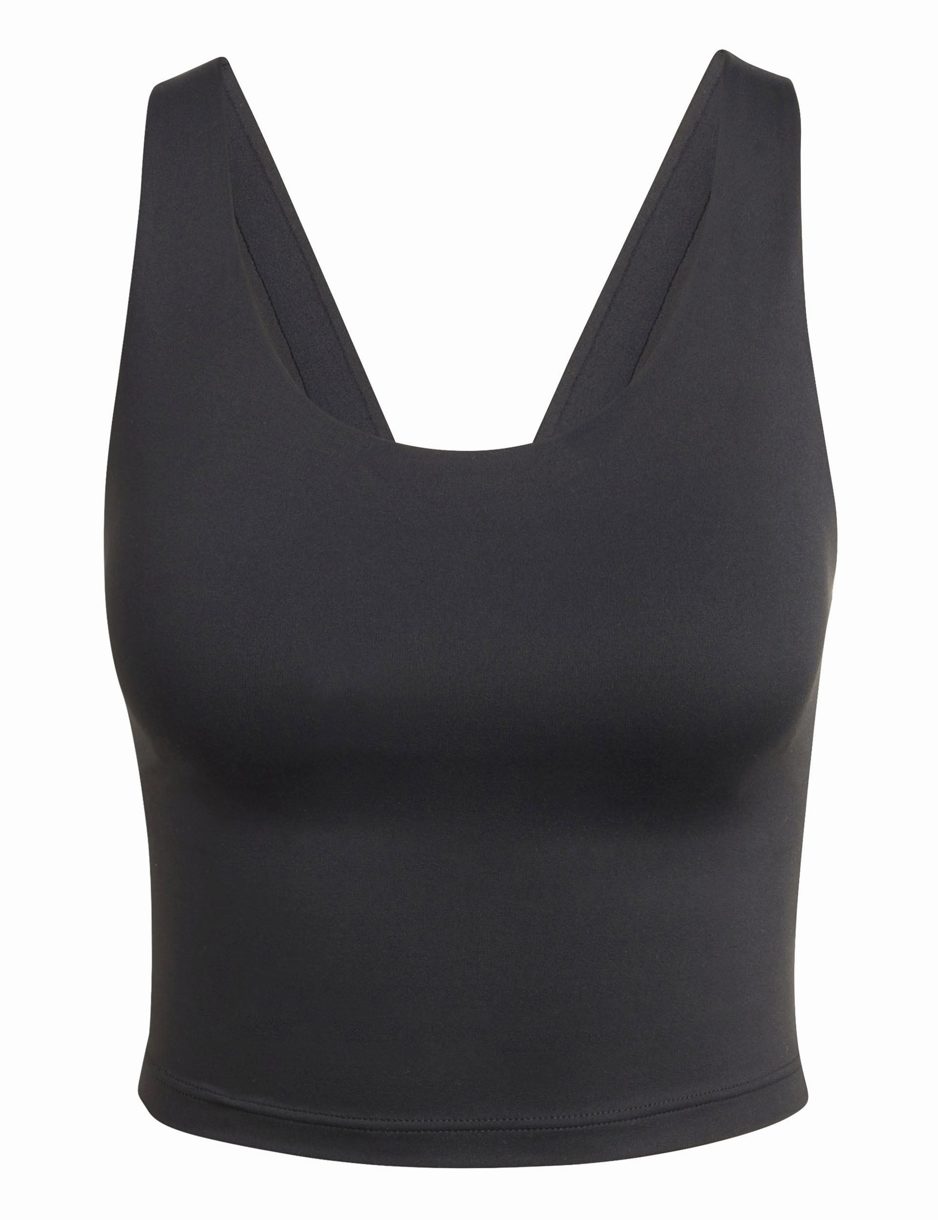 All Me Medium-Support Long Line Bra Tank Top - Black