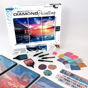 ArtSkills PA-9374 Brilliant Art Diamond Painting, Beach Cabana