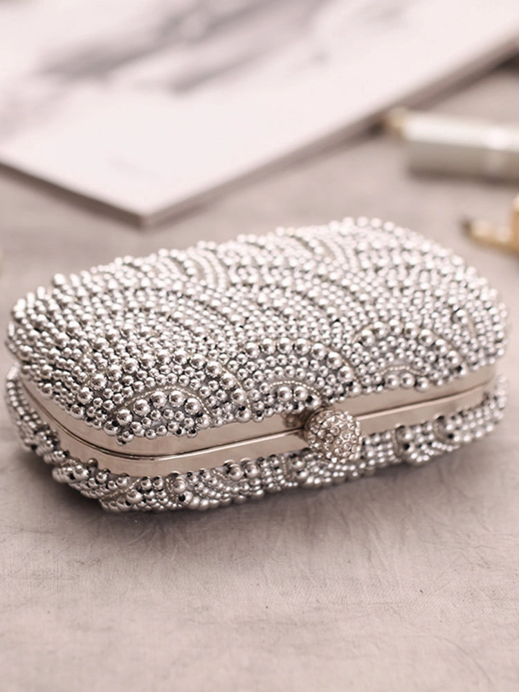 Bridal Luxury Wedding Event Evening Pearl Clutch Women Purse
