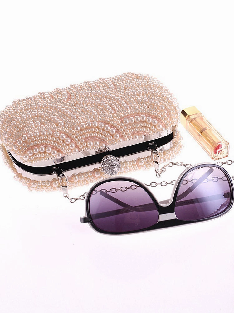 Bridal Luxury Wedding Event Evening Pearl Clutch Women Purse