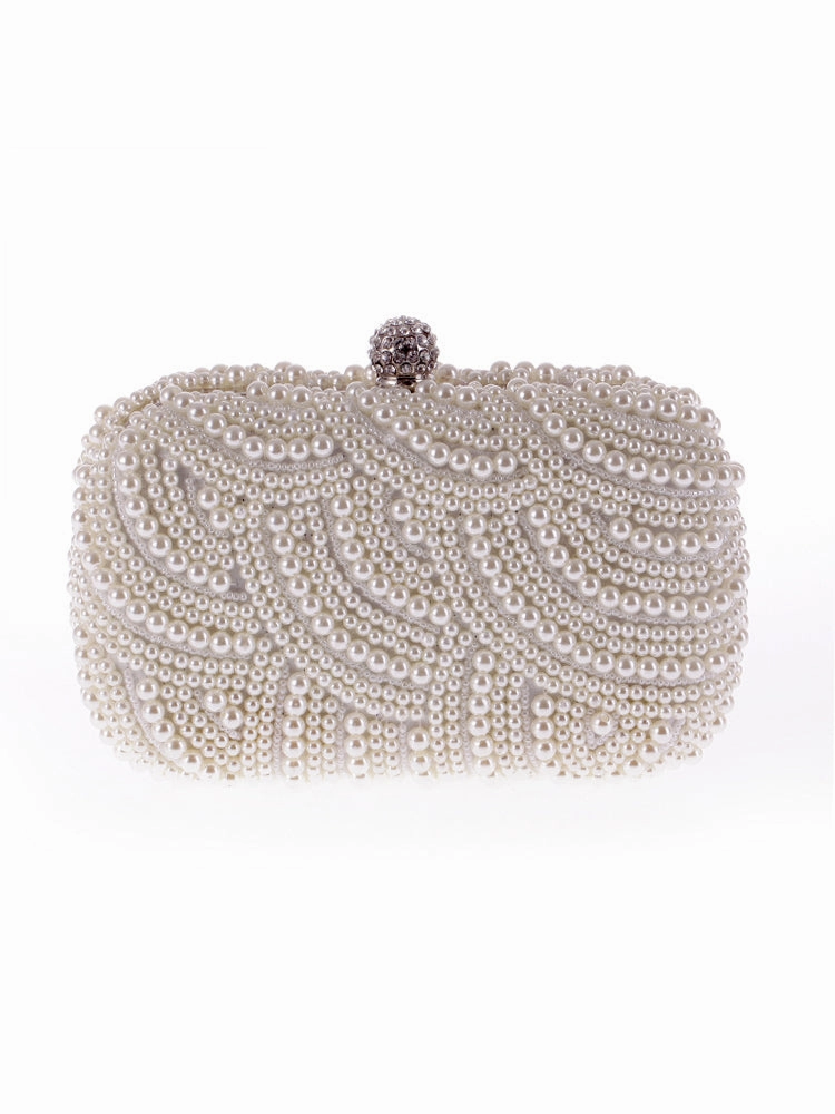 Bridal Luxury Wedding Event Evening Pearl Clutch Women Purse