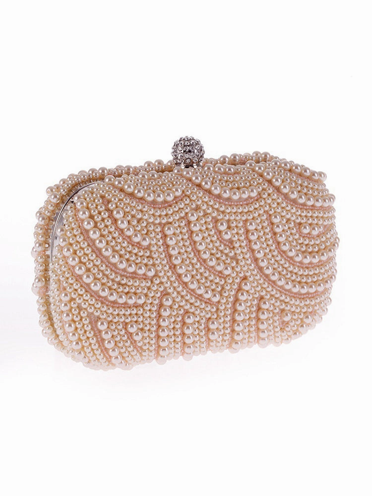 Bridal Luxury Wedding Event Evening Pearl Clutch Women Purse