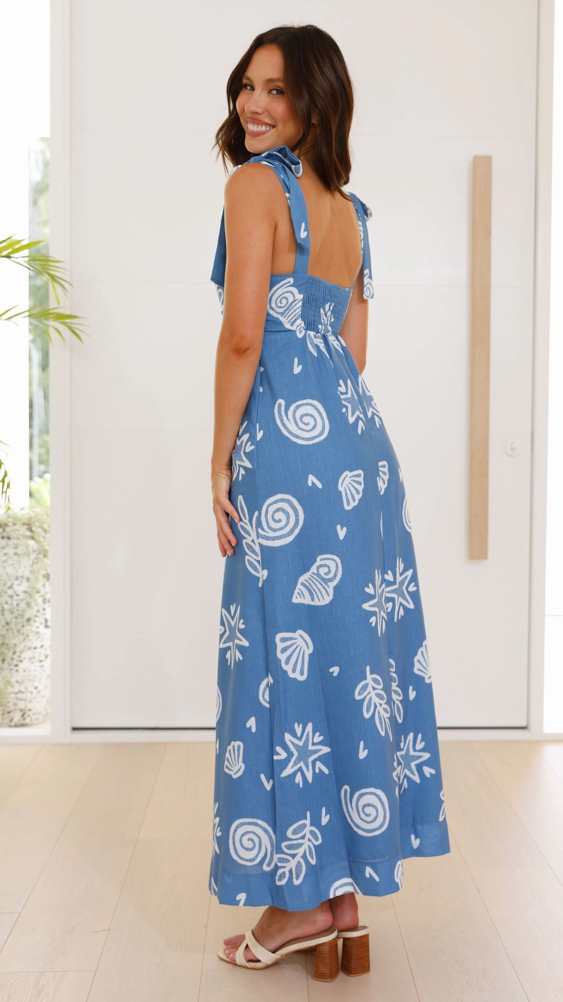 Caitlin Maxi Dress - Blue / White