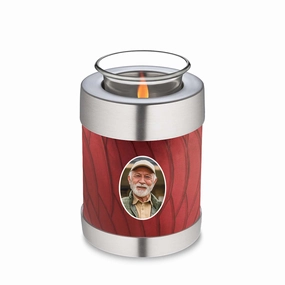Candle Holder Embrace Pearl Candy Red Portrait Cremation Urn