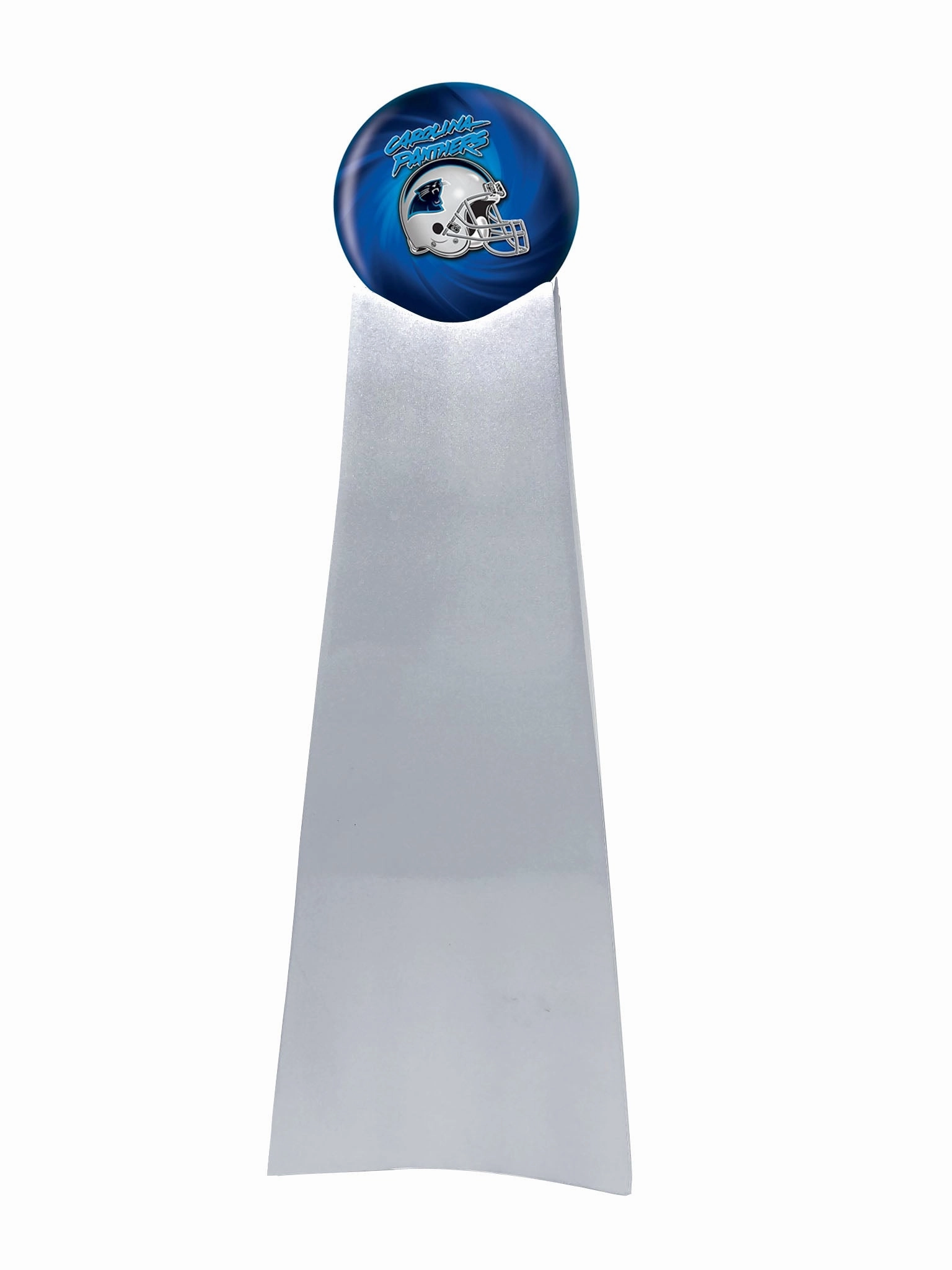 Championship Trophy Cremation Urn with Optional Carolina Panthers Ball Decor and Custom Metal Plaque