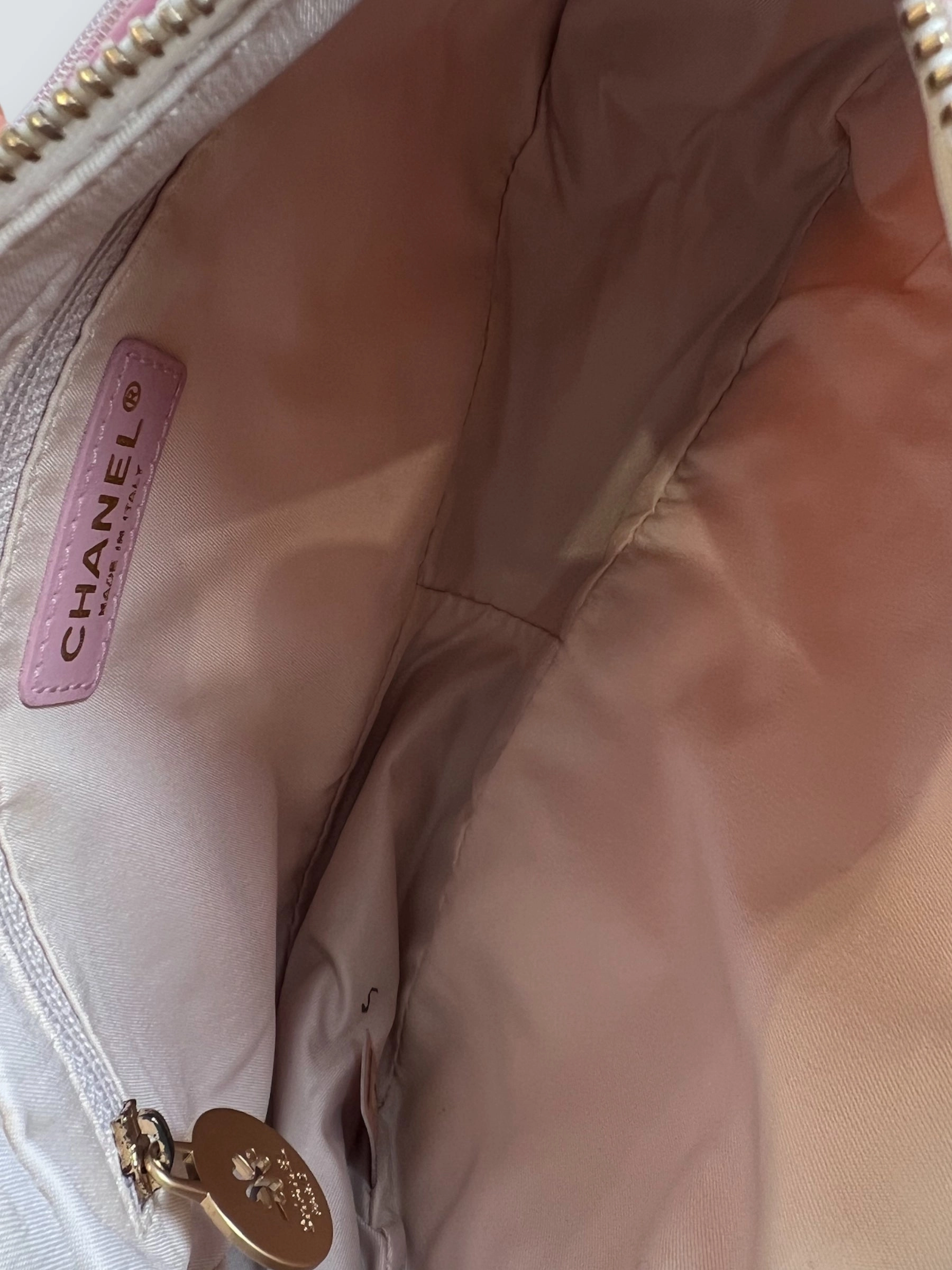 Chanel Pink Monogram Canvas Shoulder Bag