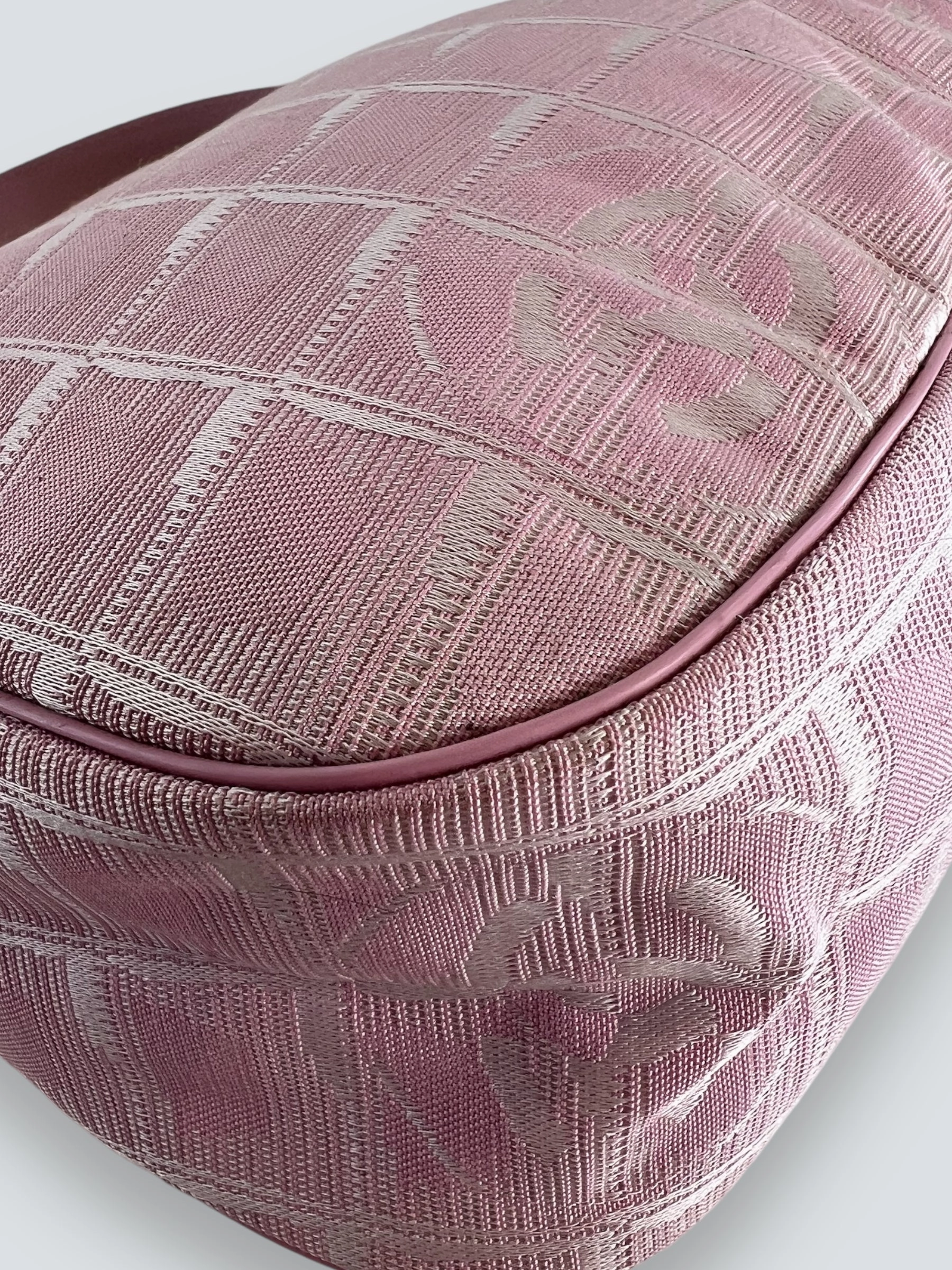 Chanel Pink Monogram Canvas Shoulder Bag
