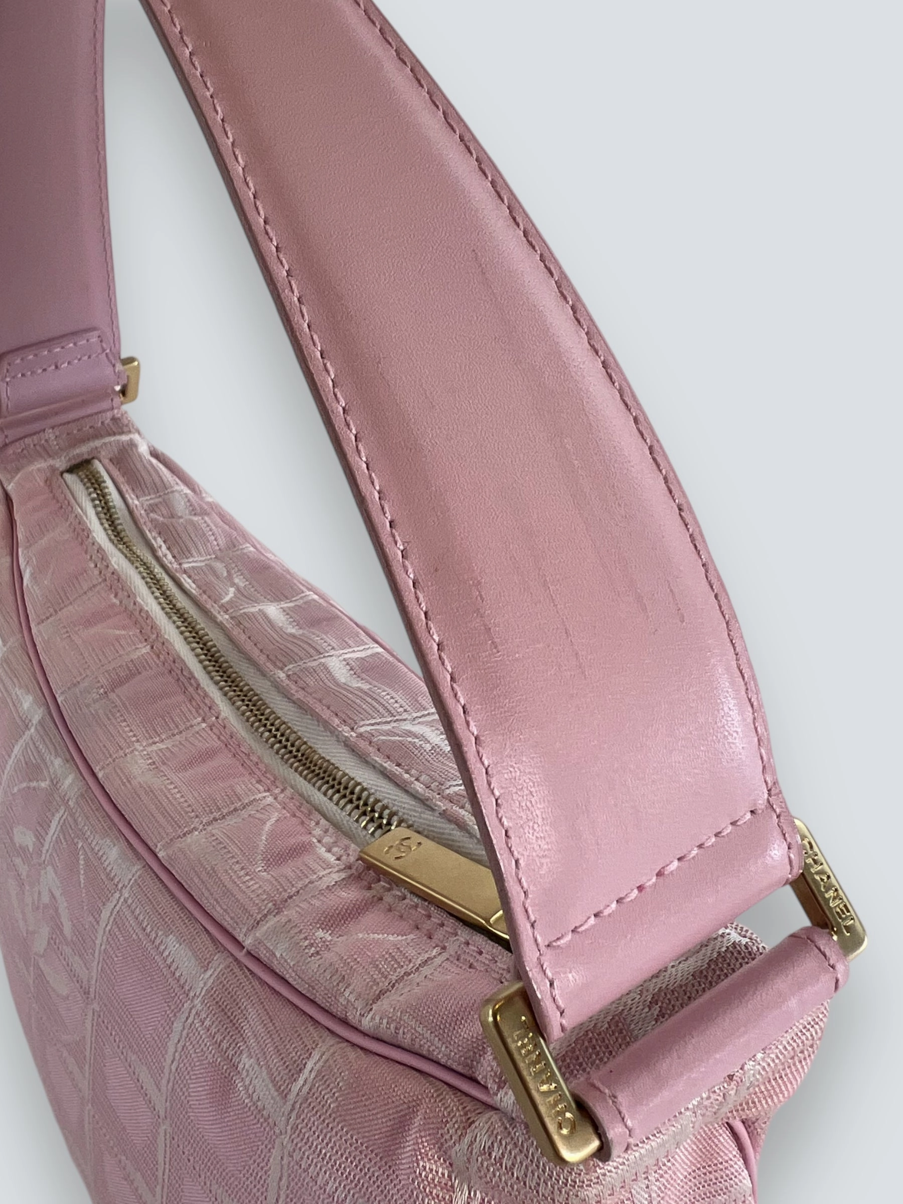 Chanel Pink Monogram Canvas Shoulder Bag