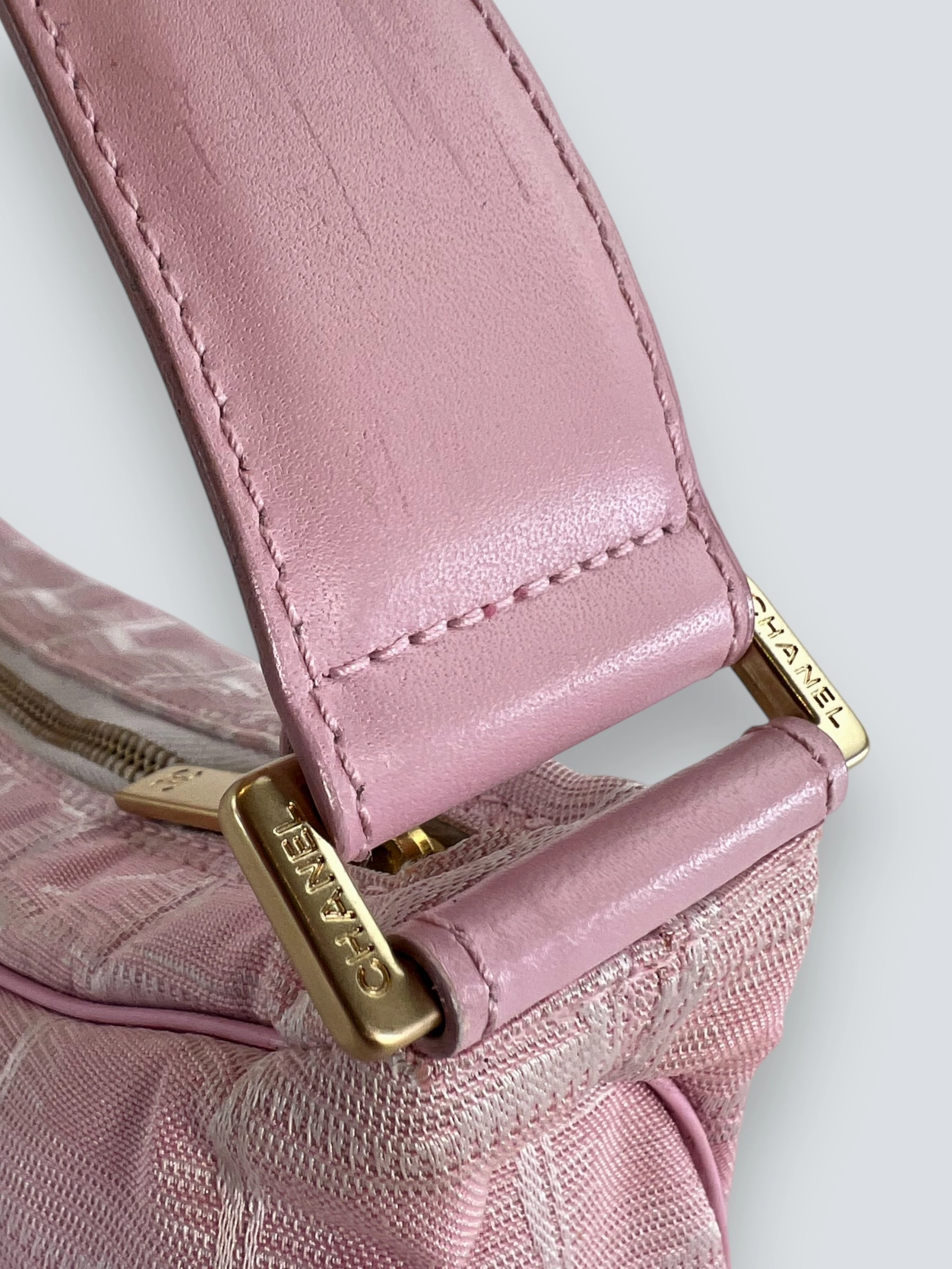 Chanel Pink Monogram Canvas Shoulder Bag