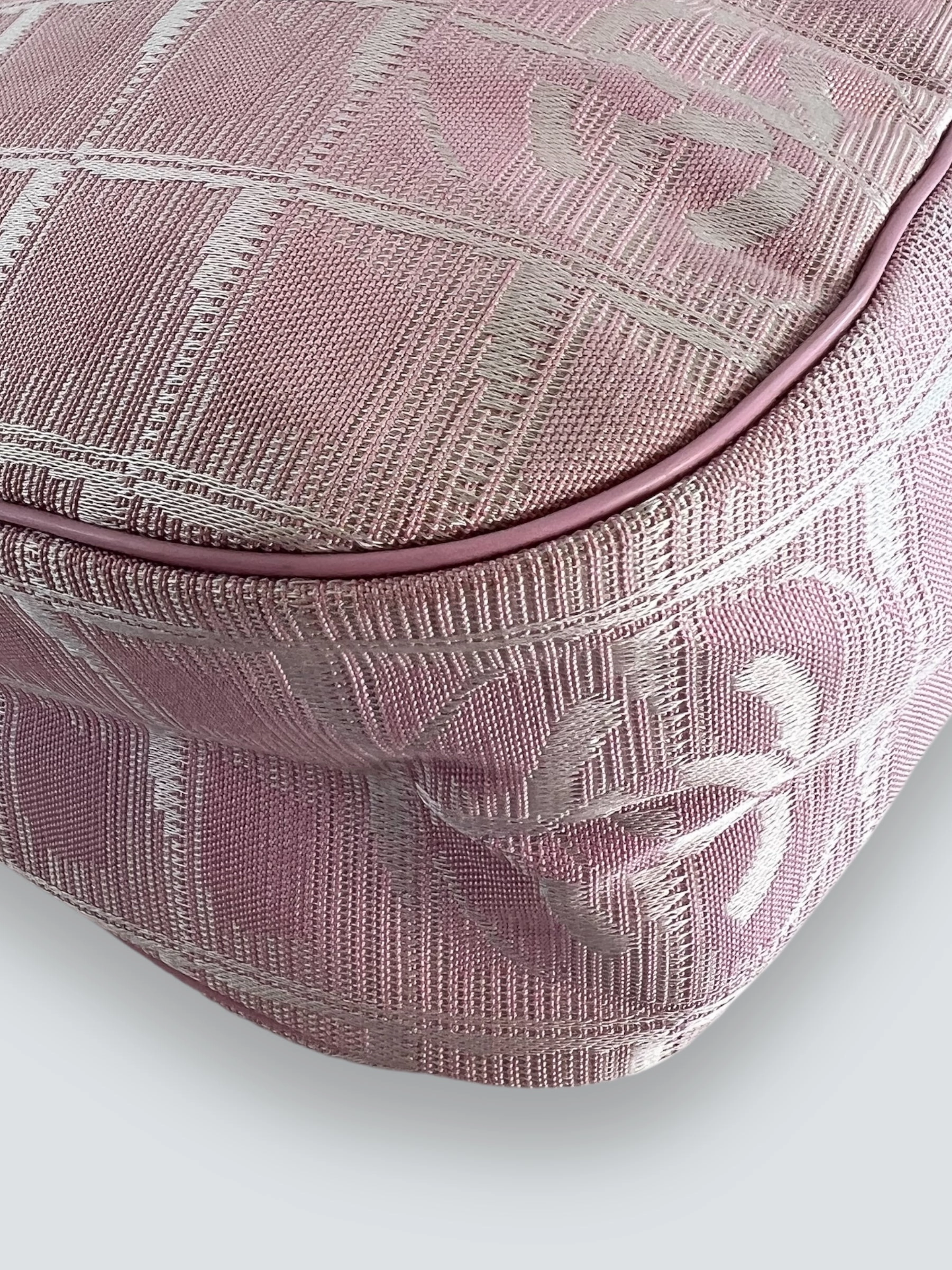 Chanel Pink Monogram Canvas Shoulder Bag