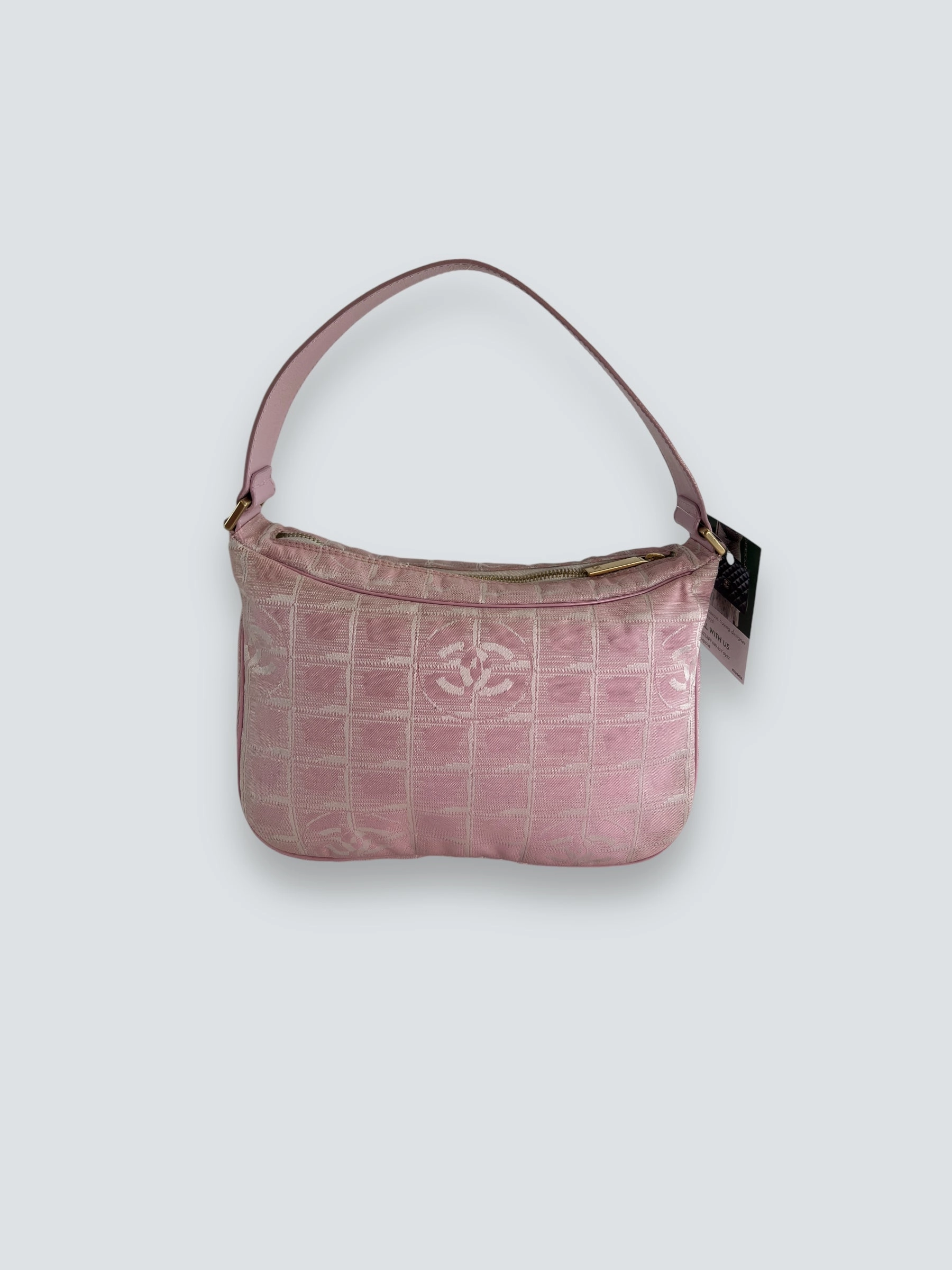 Chanel Pink Monogram Canvas Shoulder Bag