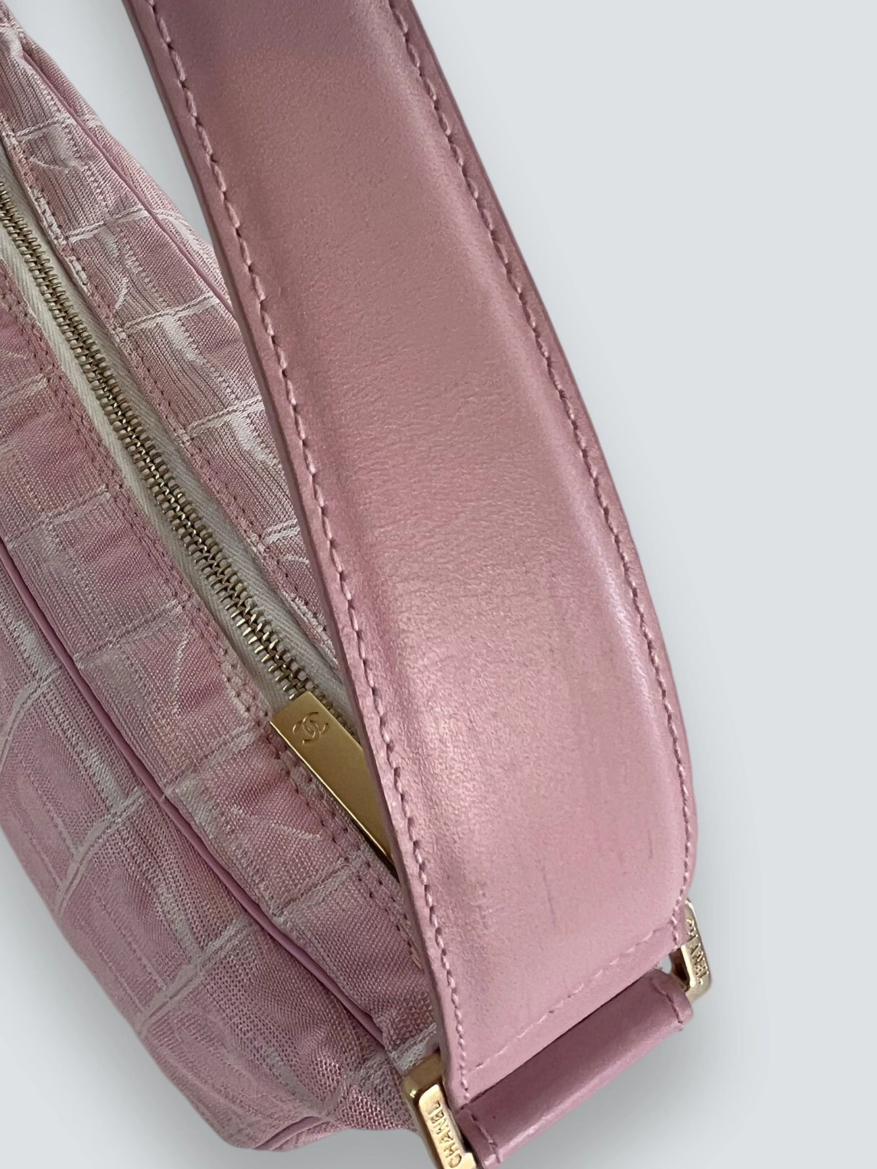 Chanel Pink Monogram Canvas Shoulder Bag