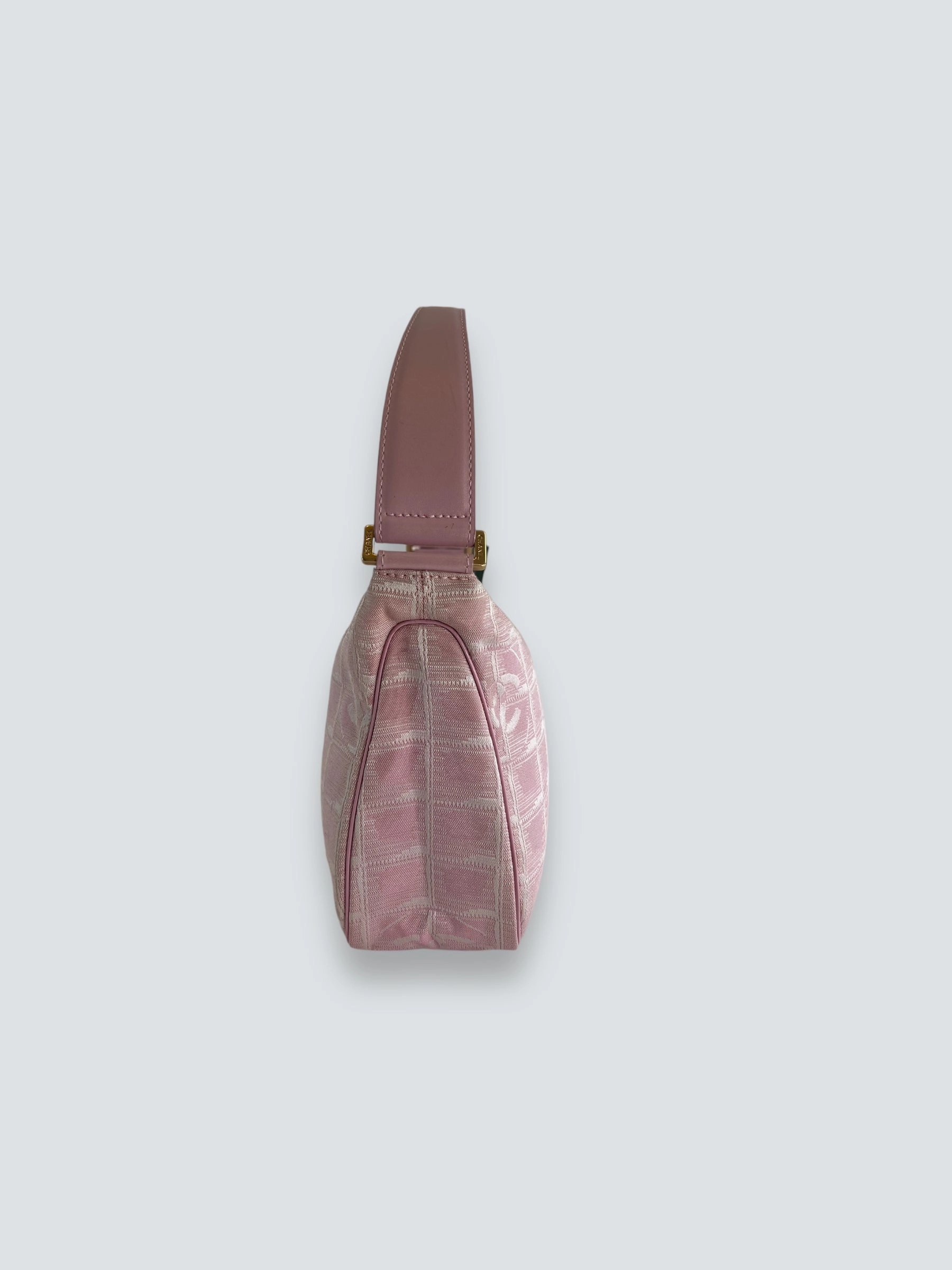 Chanel Pink Monogram Canvas Shoulder Bag