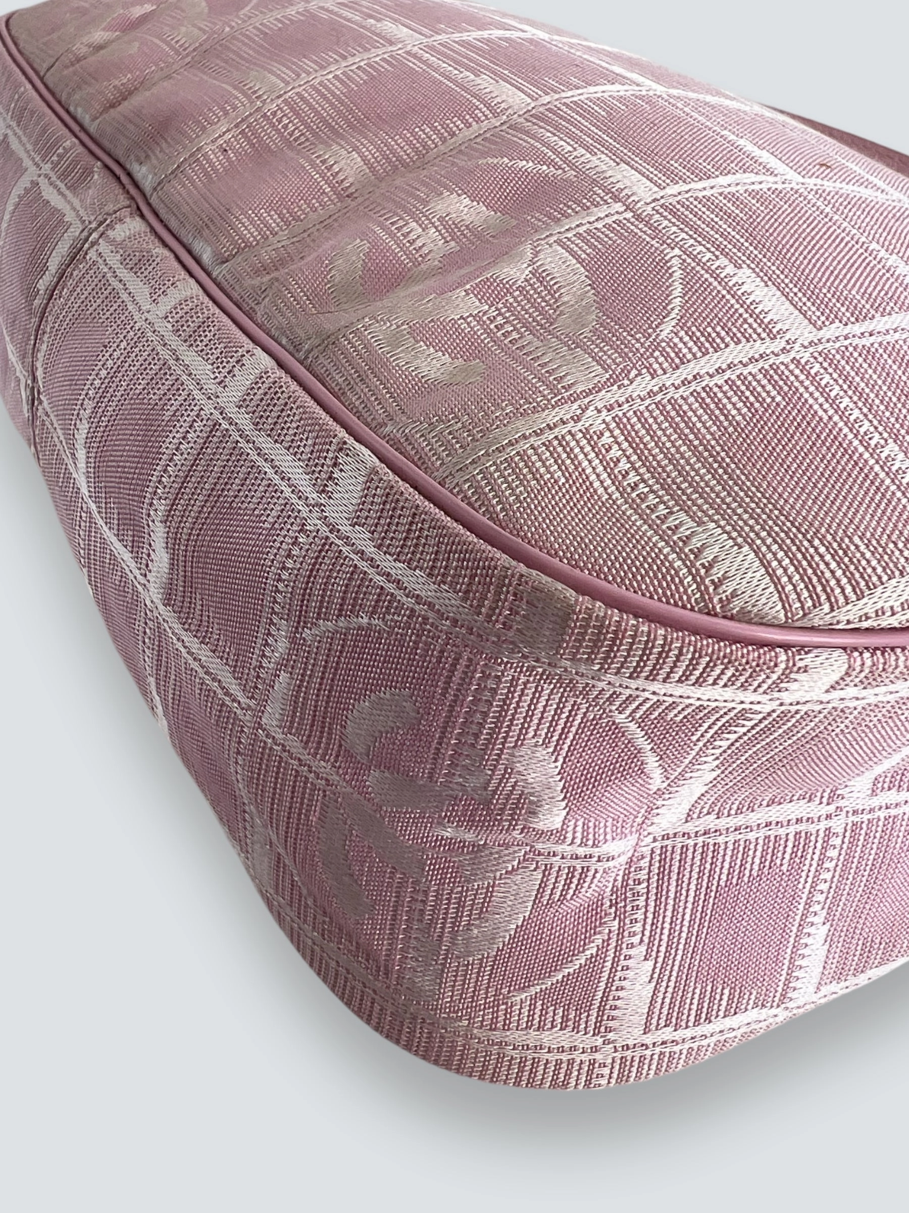 Chanel Pink Monogram Canvas Shoulder Bag