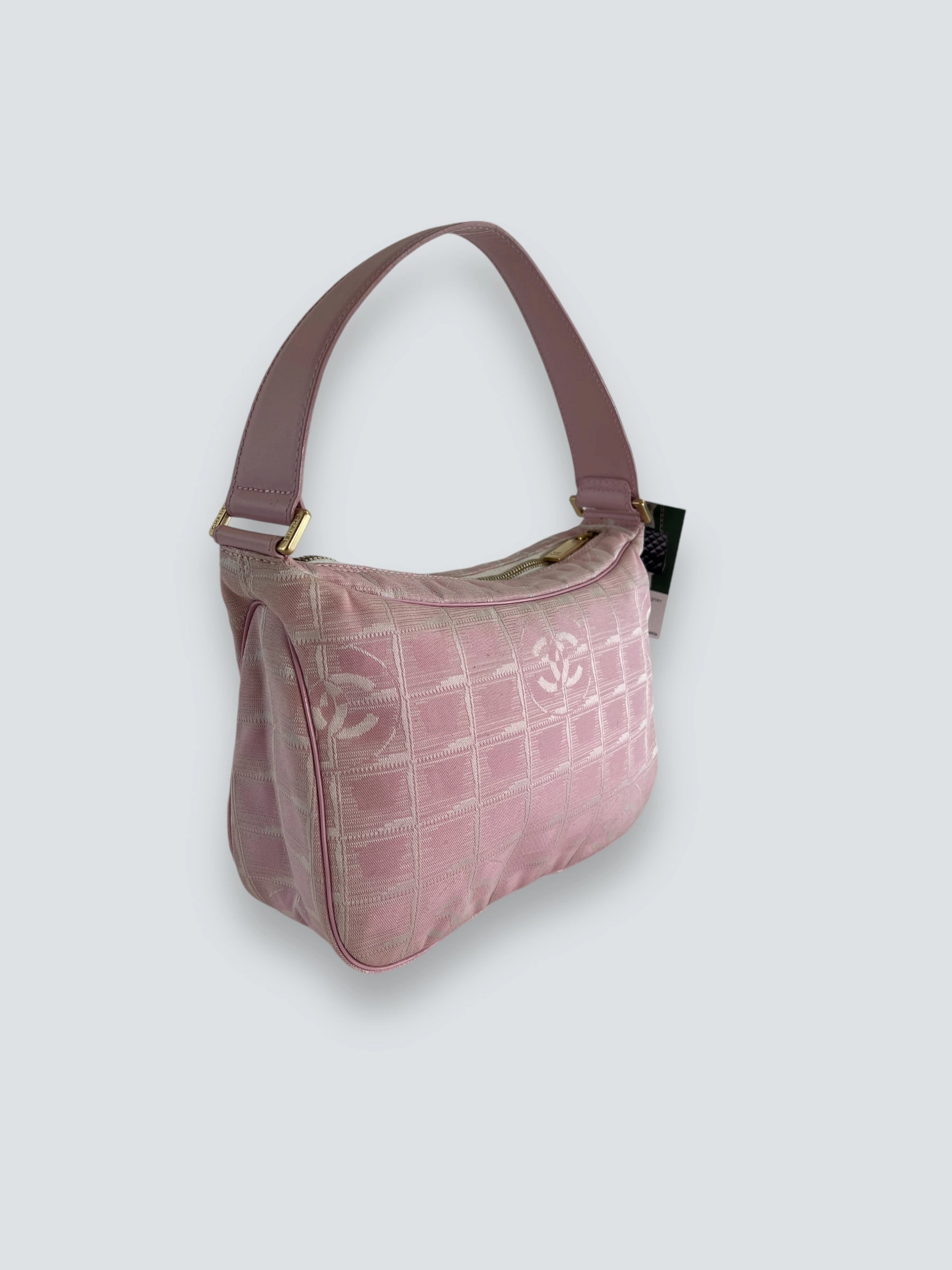 Chanel Pink Monogram Canvas Shoulder Bag
