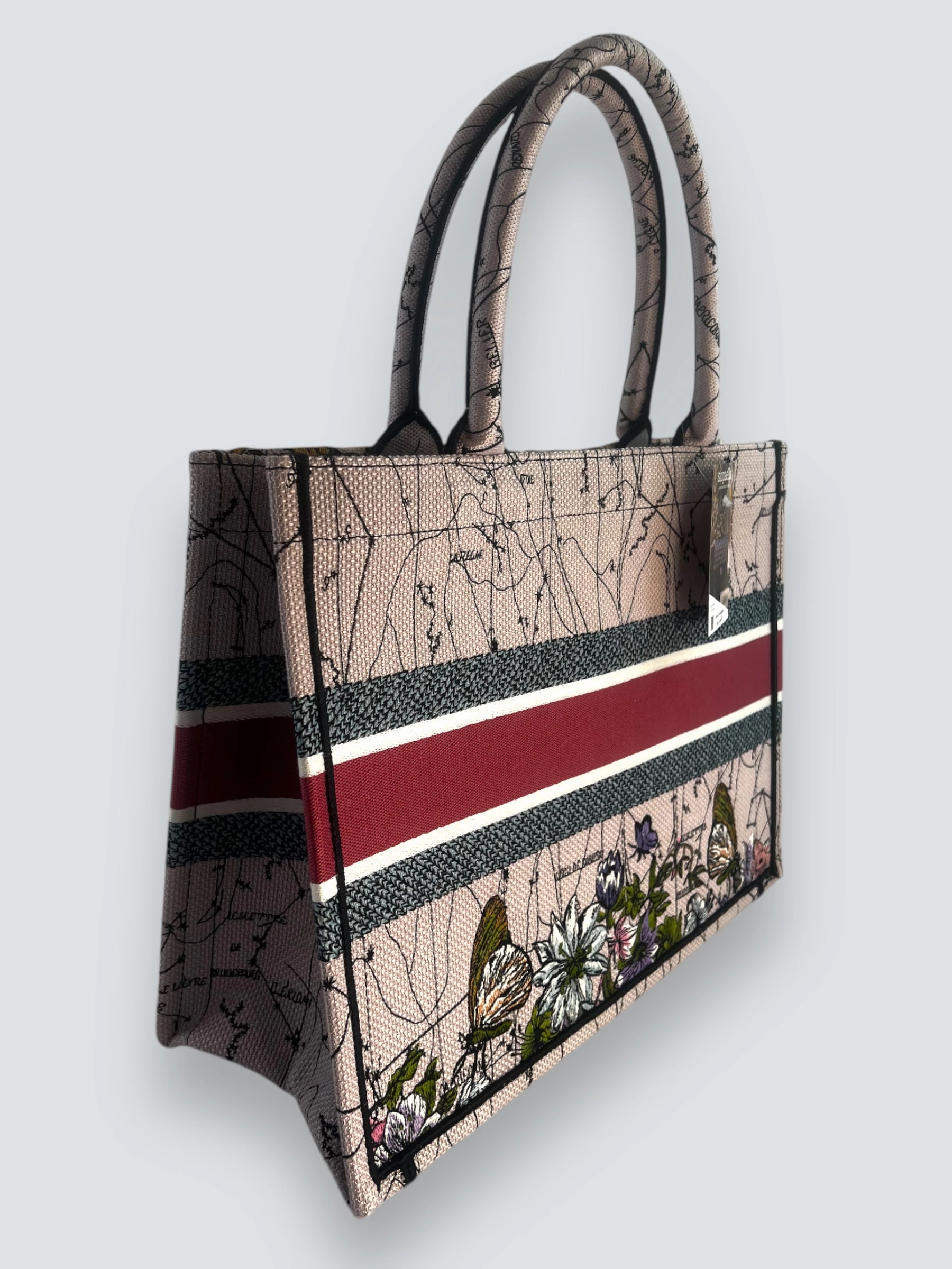 Christian Dior Multi Colour Canvas / Fabric Book Tote
