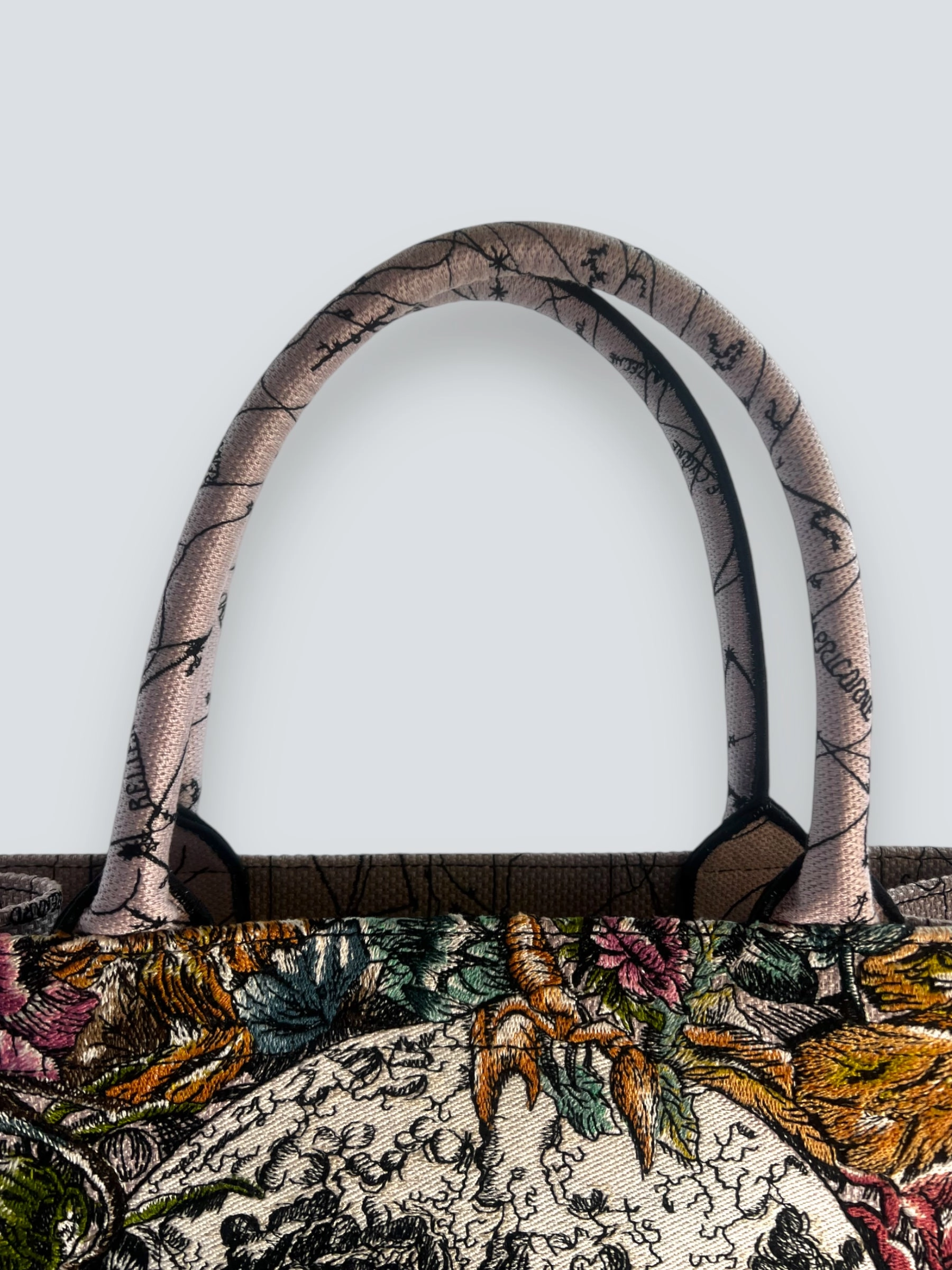 Christian Dior Multi Colour Canvas / Fabric Book Tote