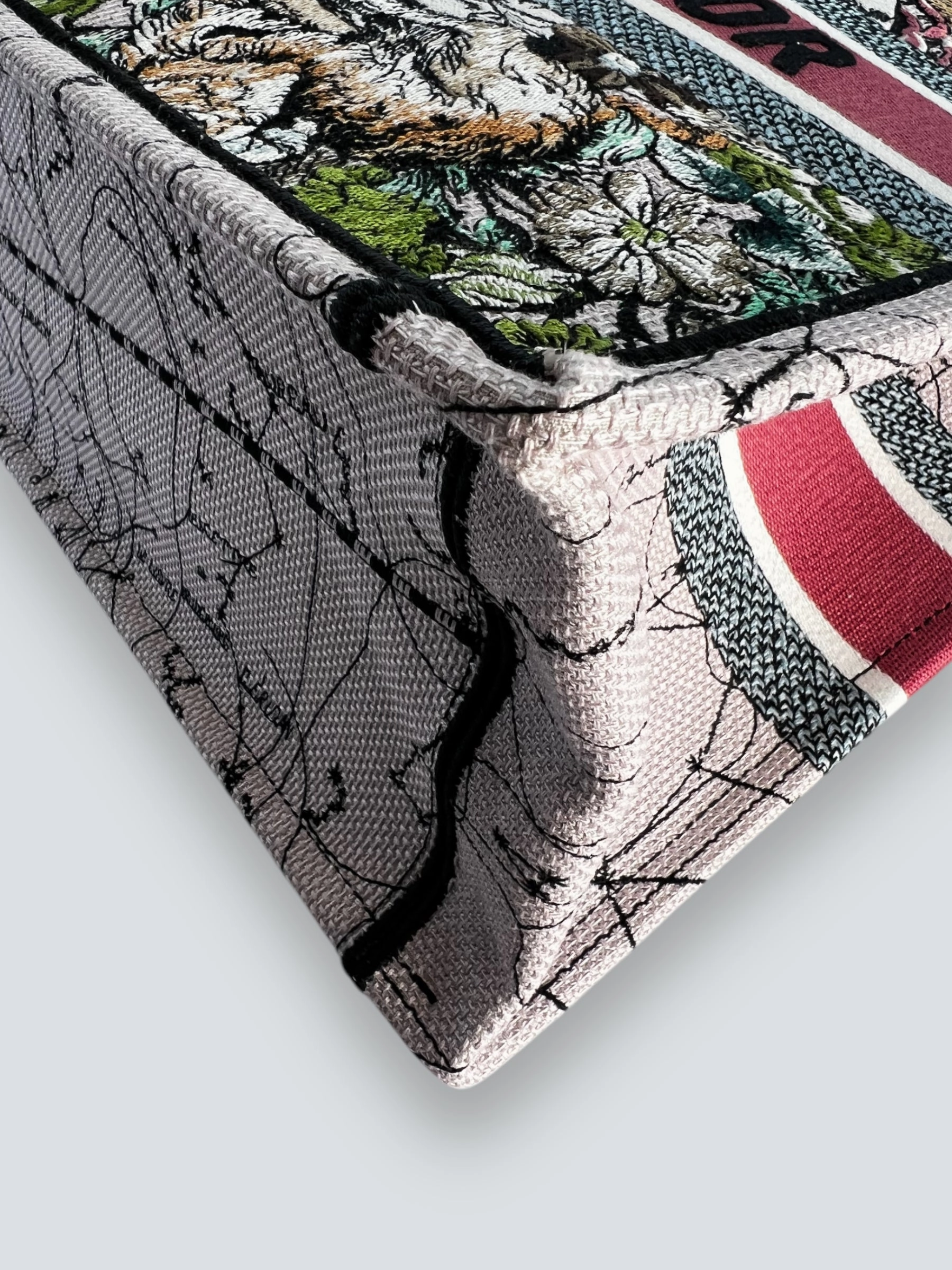 Christian Dior Multi Colour Canvas / Fabric Book Tote