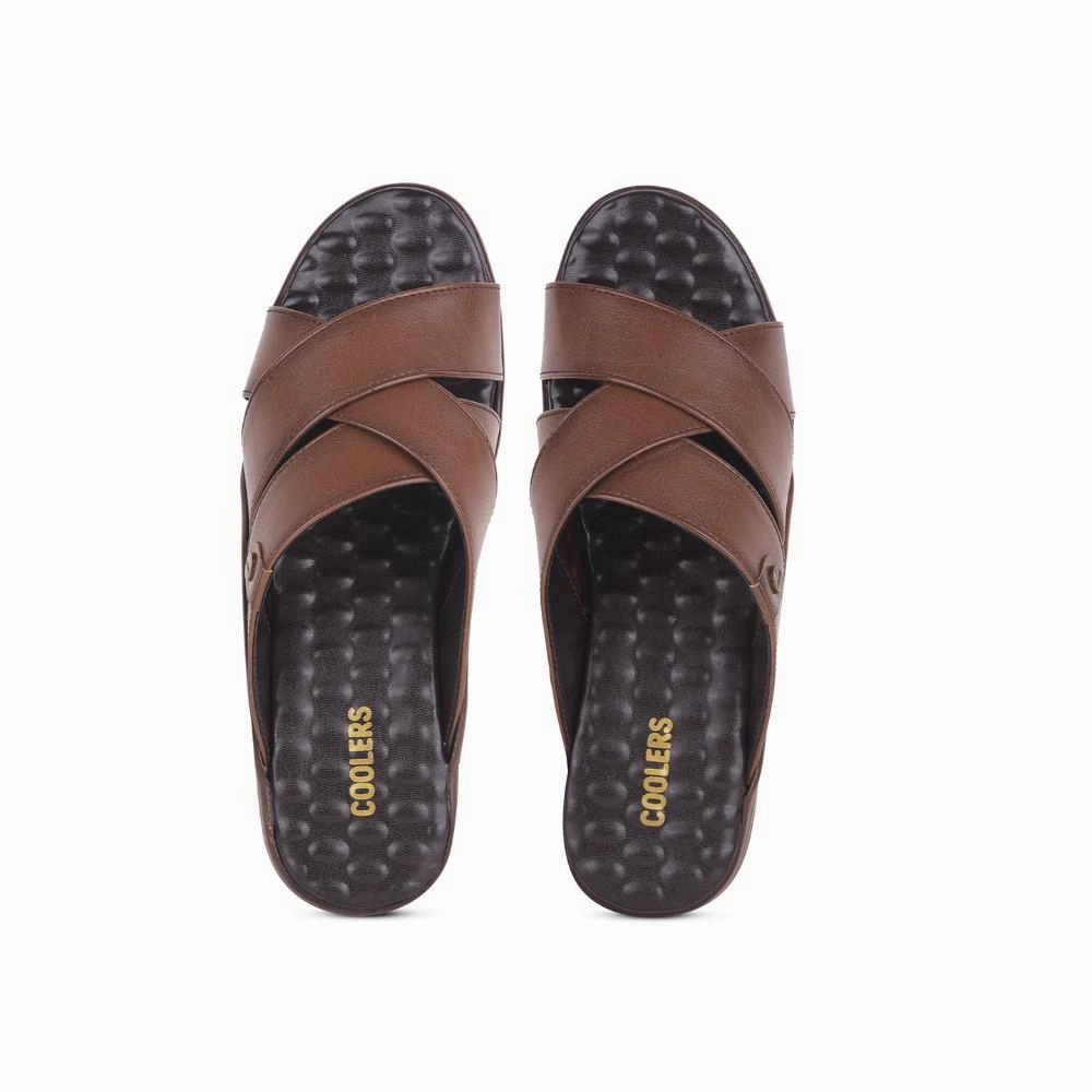 Coolers By Liberty Mens 7123-901 Tan Casual Slippers