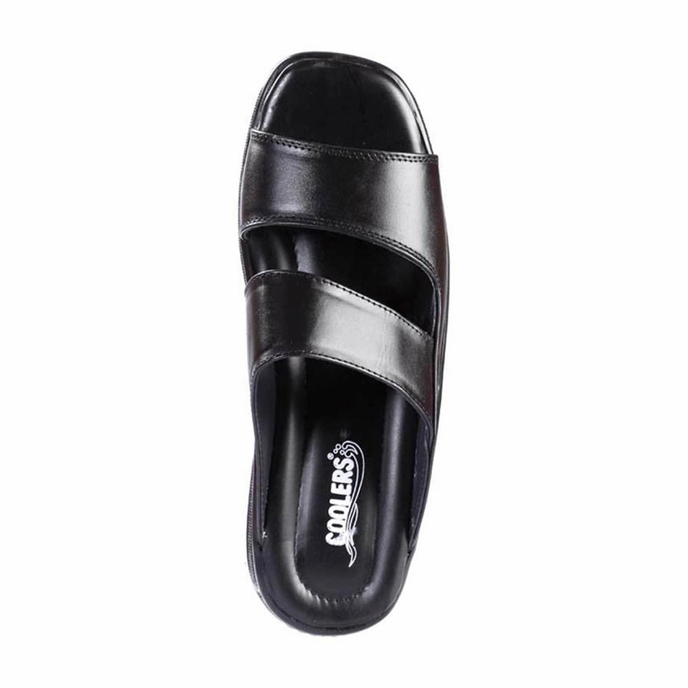 Coolers Casual Black Slippers For Men 2050-02 By Liberty