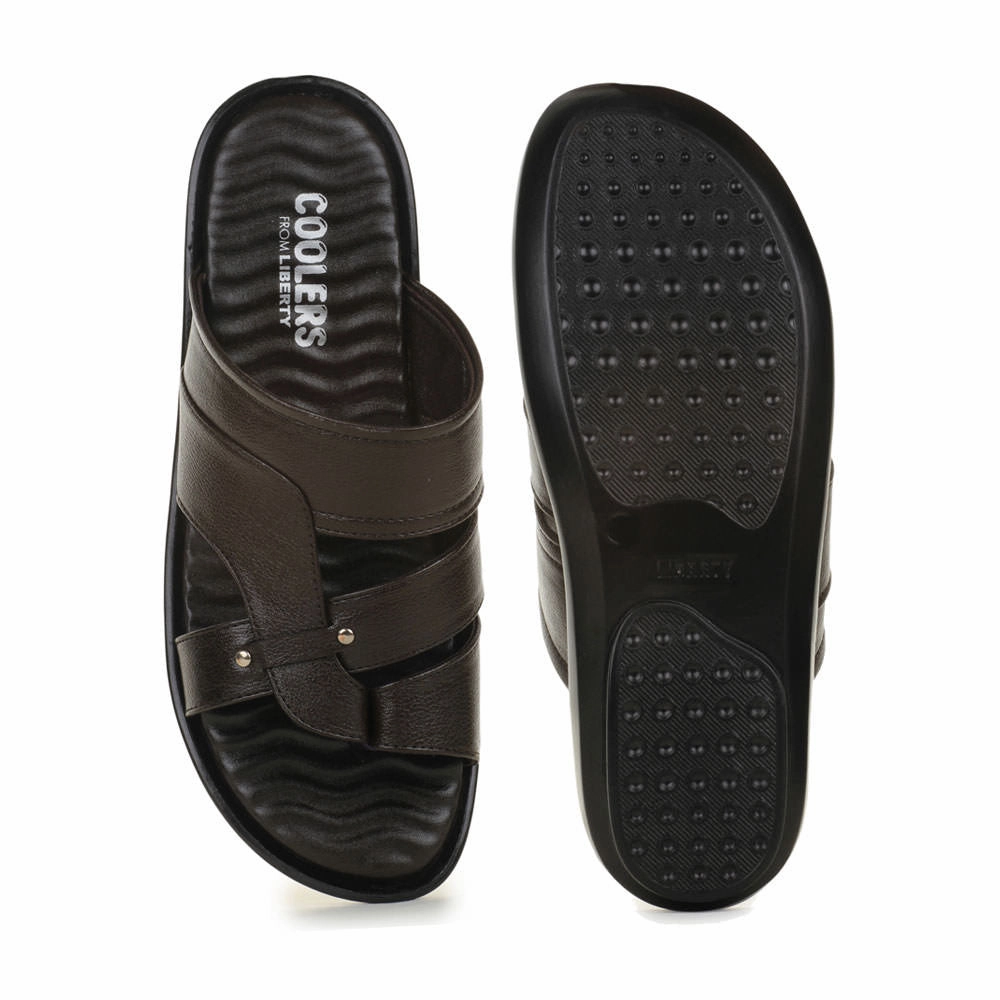 Coolers Casual Brown Slippers For Men TRL-113 By Liberty