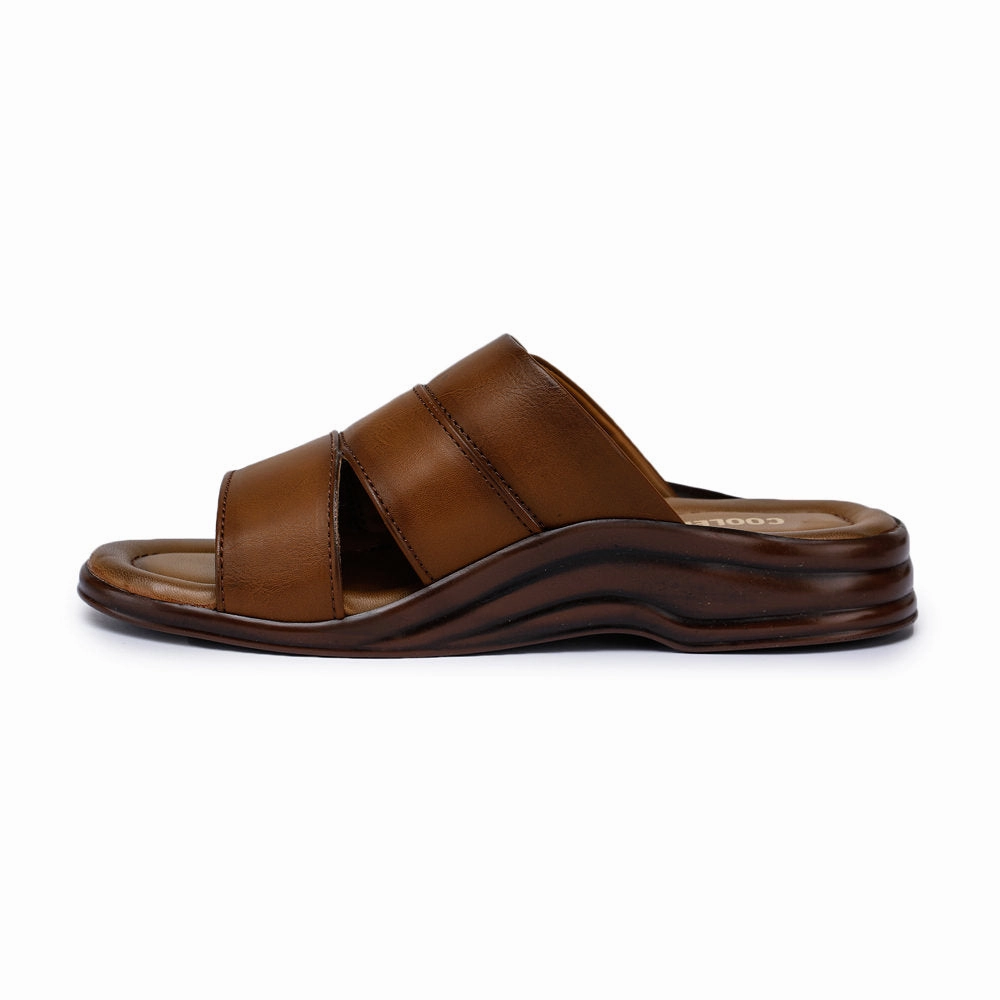 Coolers Casual (Tan) Slippers For Men 7123-310 By Liberty