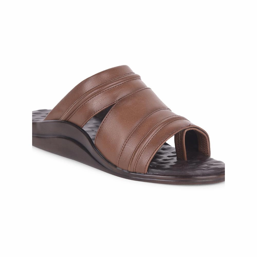 Coolers Tan Casual Slippers For Men 7193-901 By Liberty