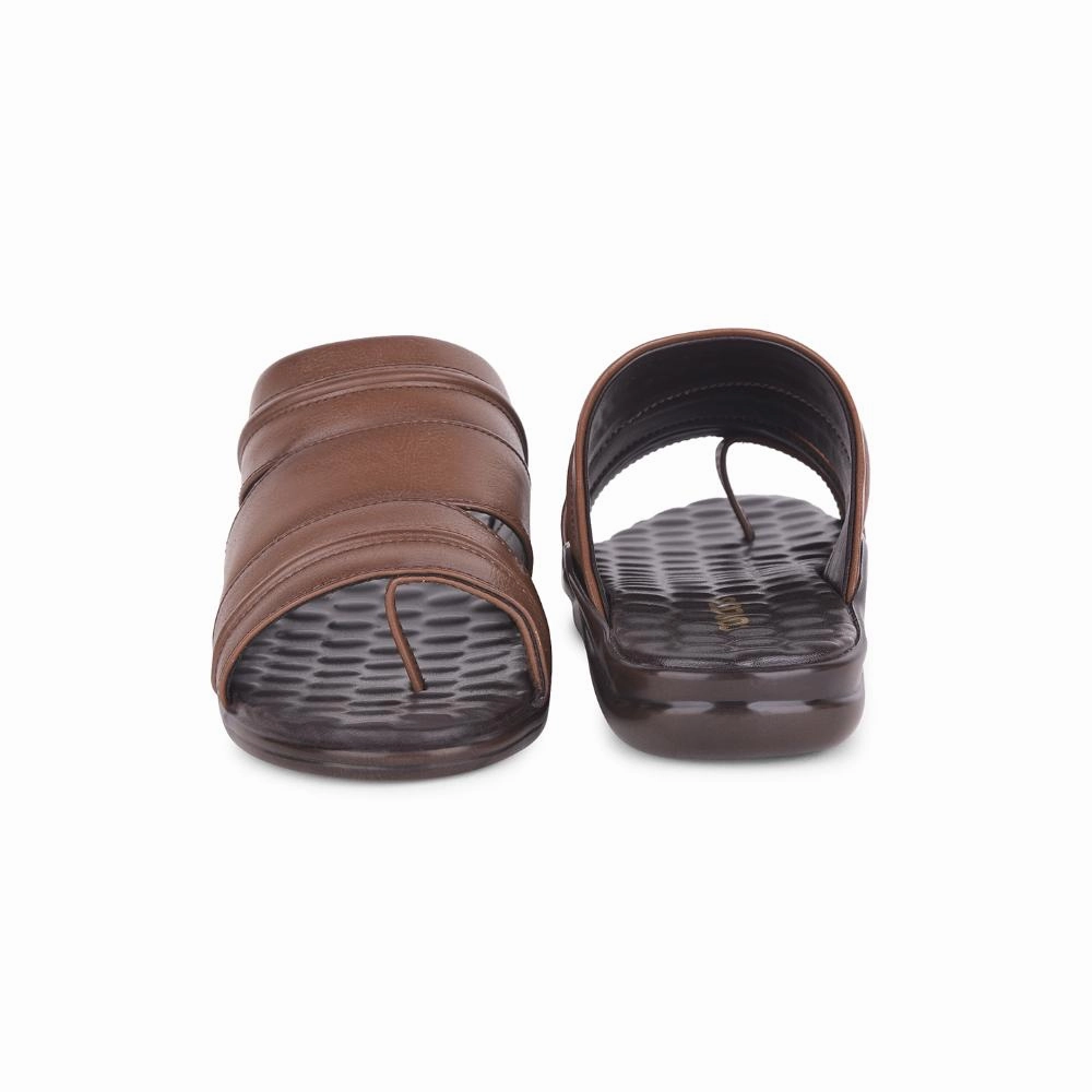 Coolers Tan Casual Slippers For Men 7193-901 By Liberty