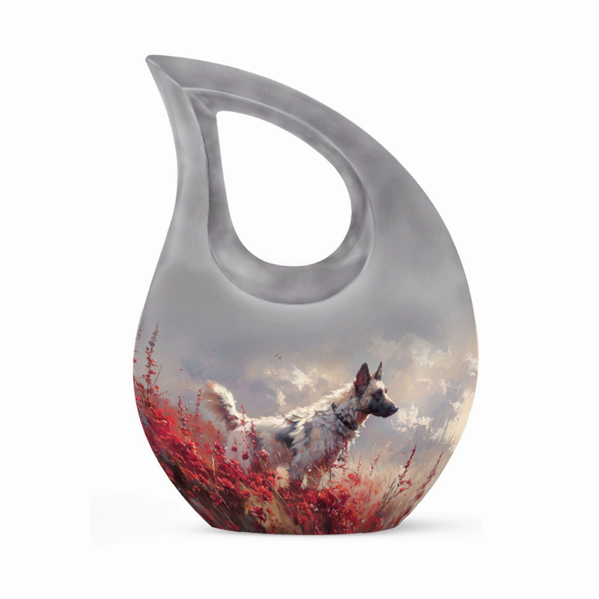 Crimson Wild Elegance Urn: Small Containers For Cremated Ashes