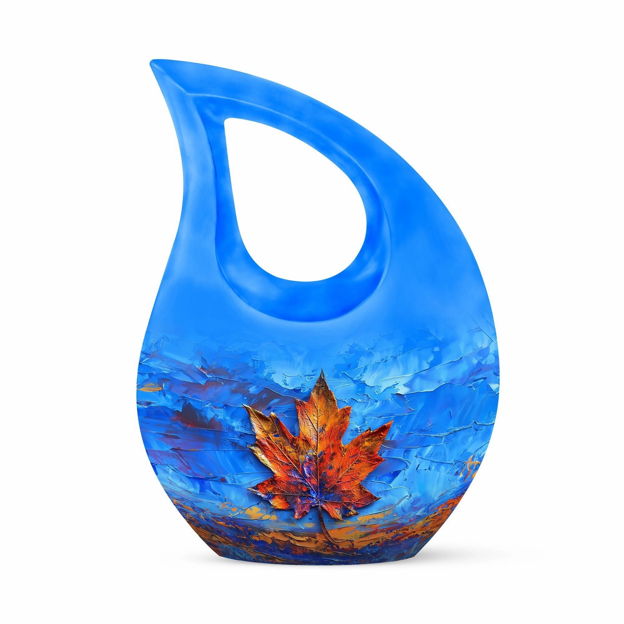 Cross-Drop Mapple Leaf Memorial Urn luxury cremation urn