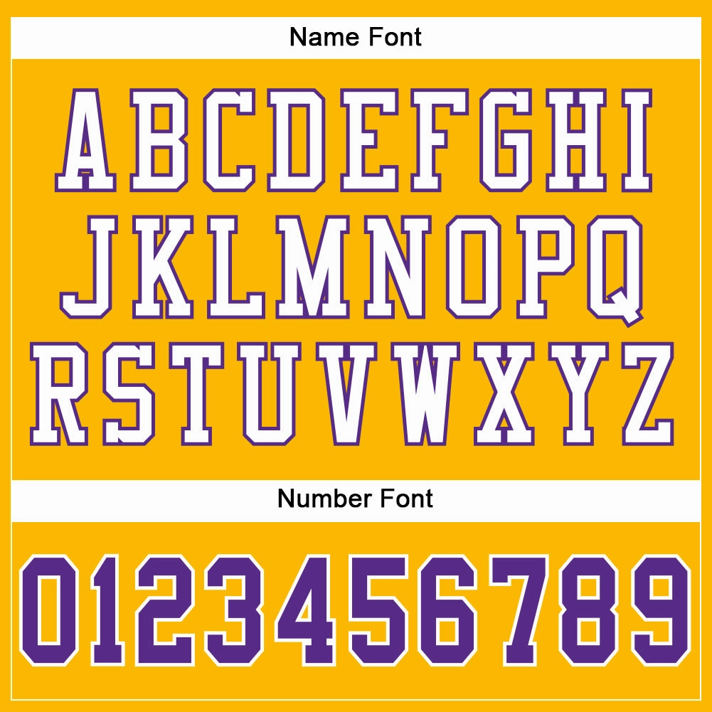 Custom Gold Purple-White Mesh Authentic Football Jersey