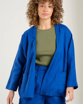 Dedicated Blue Tanto Linen Blazer