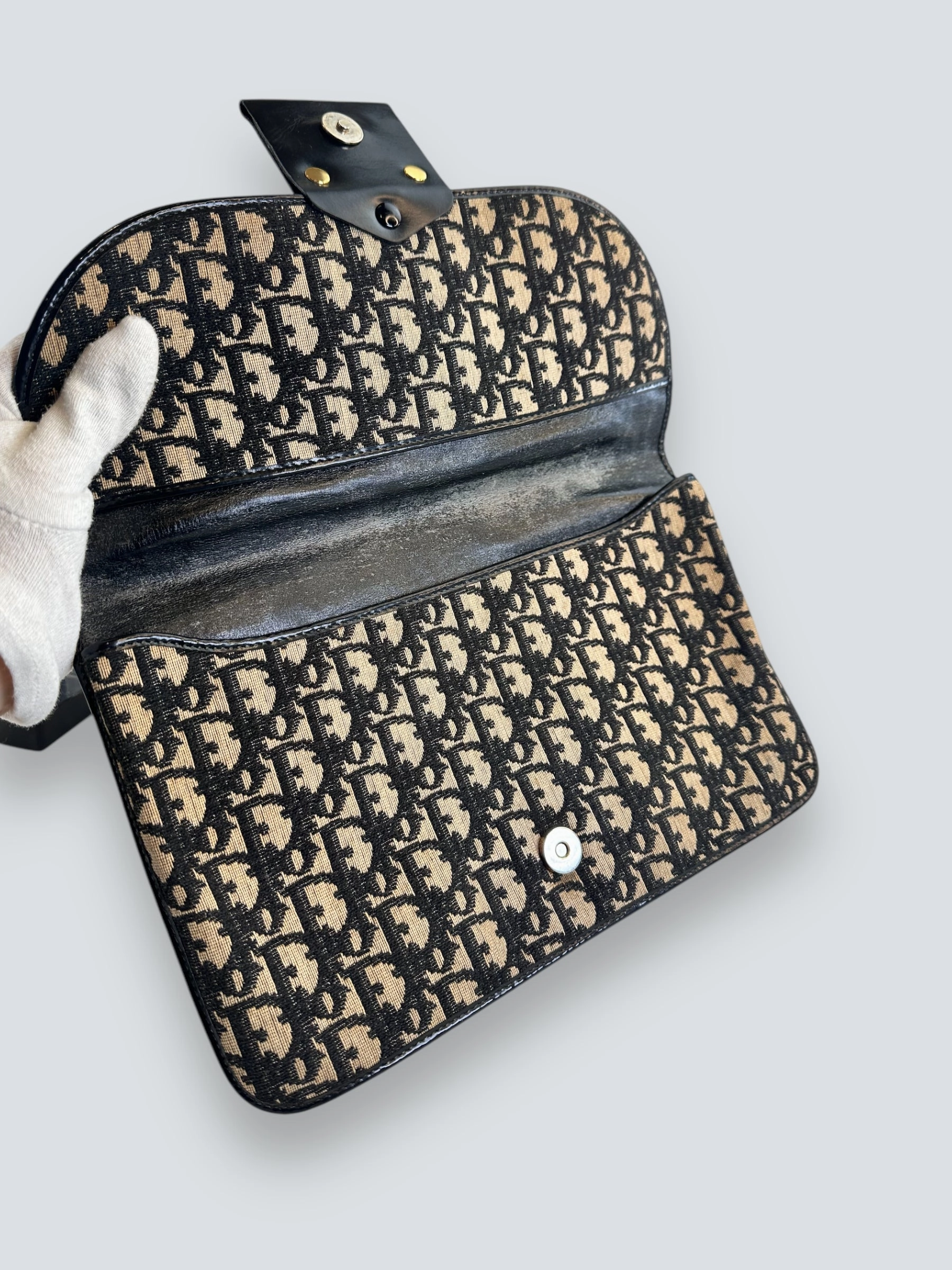 Dior Monogram Trotter Canvas Clutch Handbag