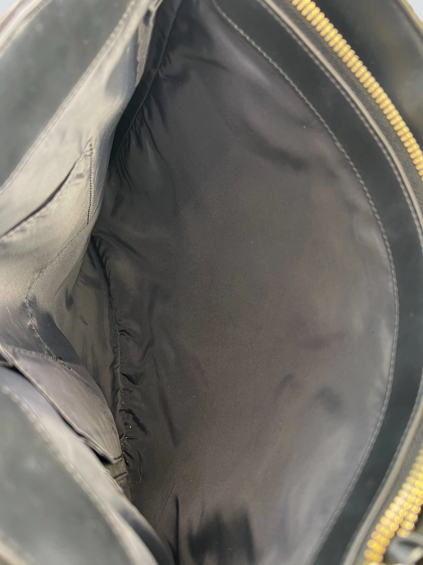 DKNY Black Monogram Canvas & Leather Tote