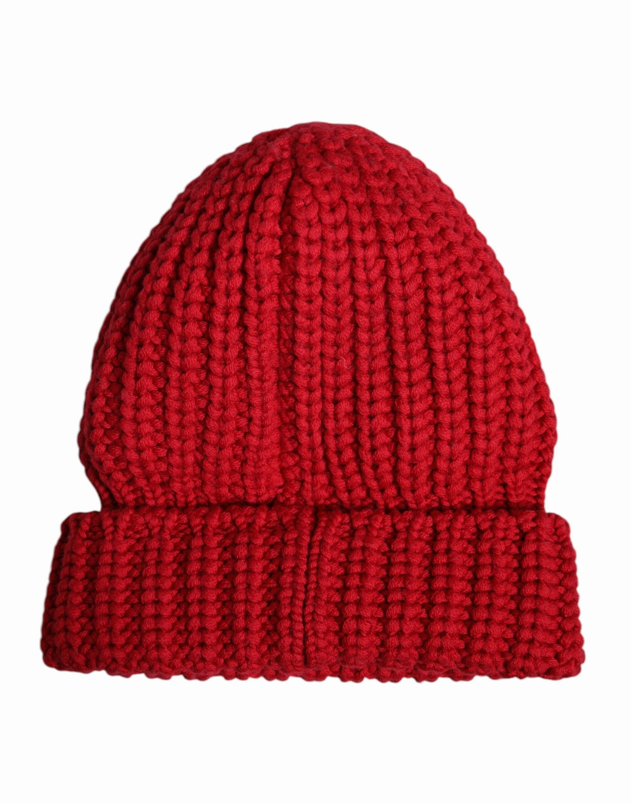 Dolce & Gabbana Solid Wool Knitted Winter Beanie Men's Hat (Pre-Owned)