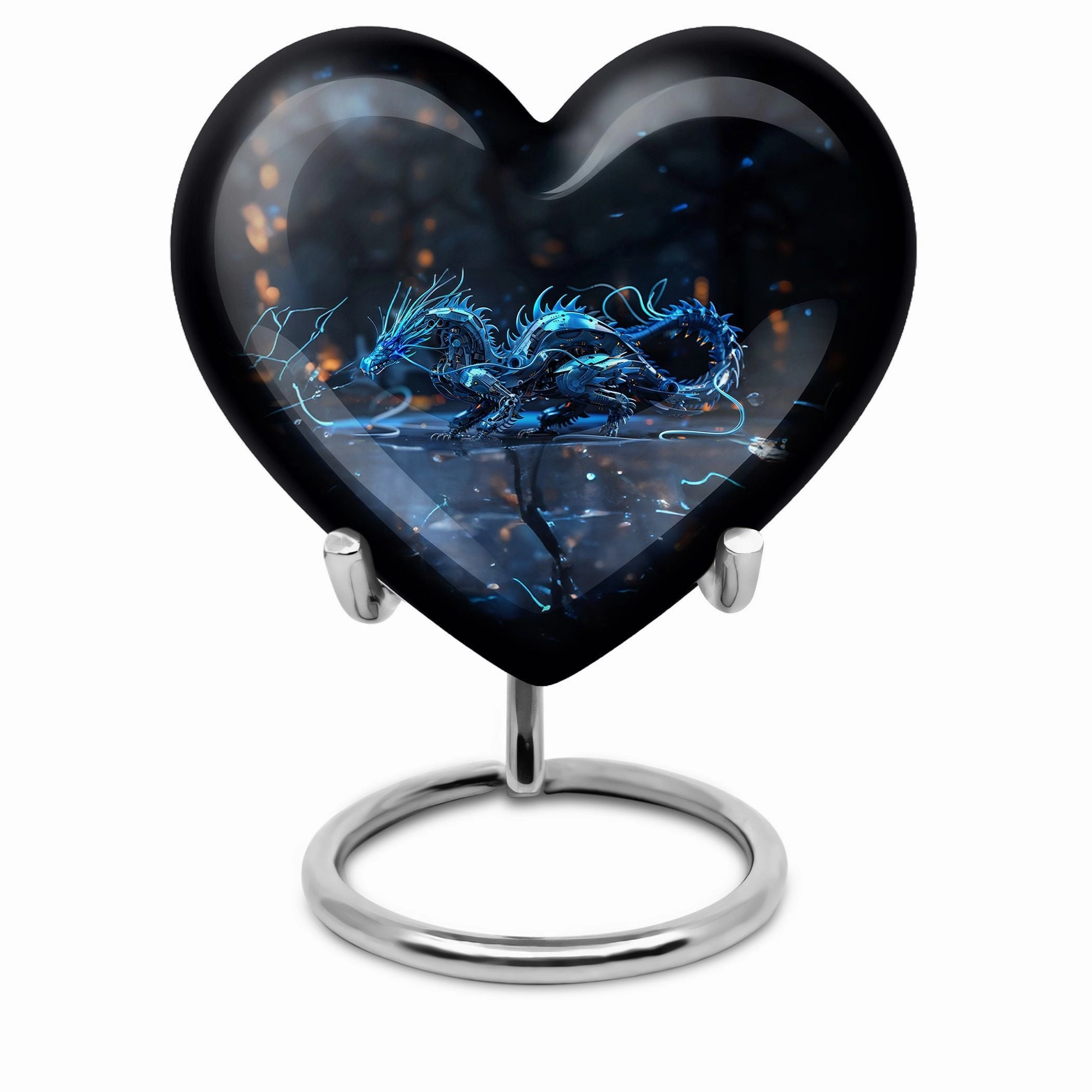 Dragon Flame Cremation Tribute - Aesthetic Memorial Canvas