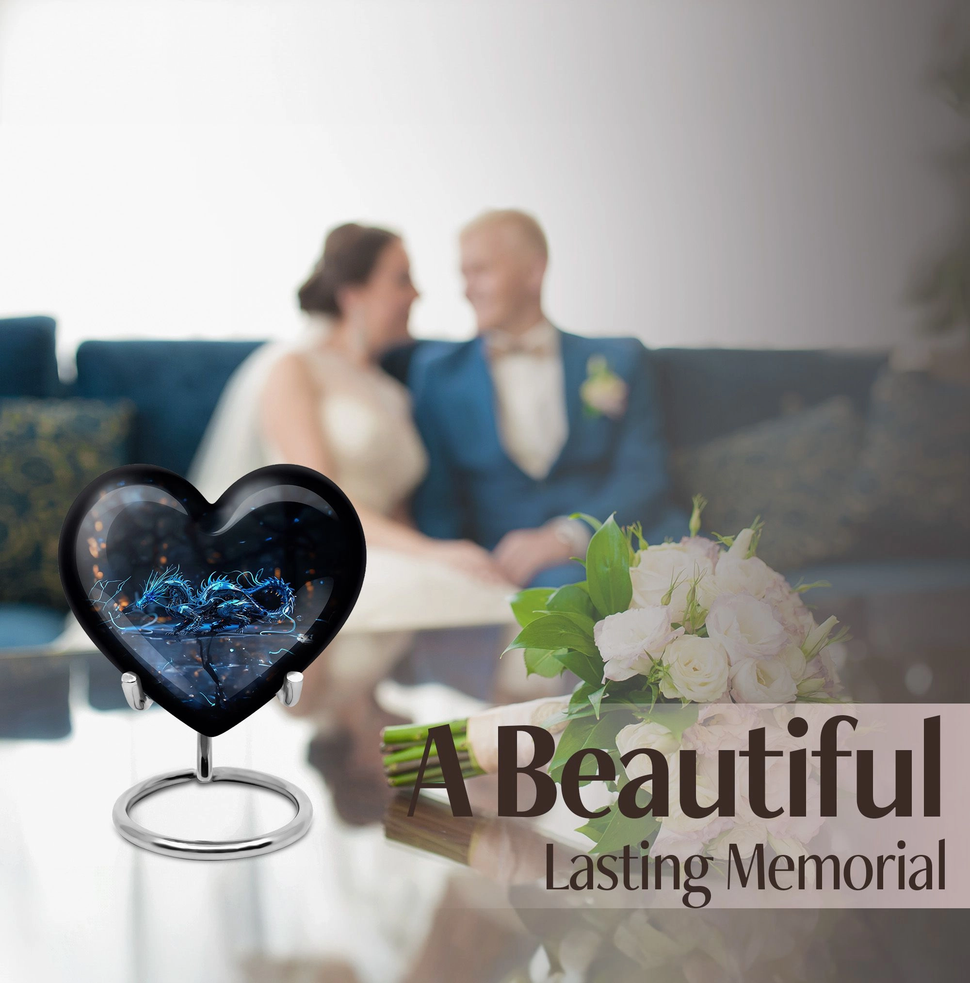 Dragon Flame Cremation Tribute - Aesthetic Memorial Canvas