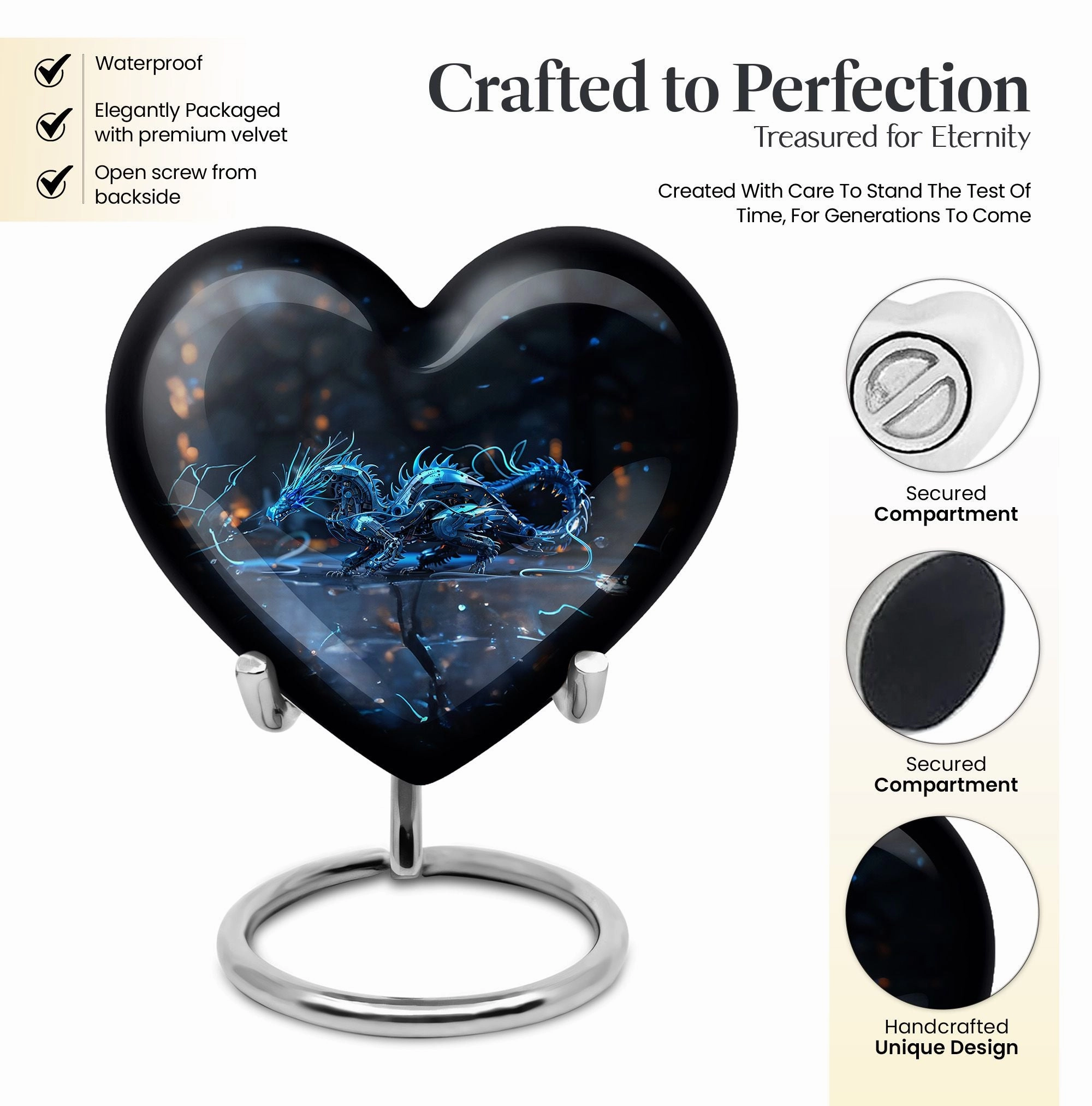 Dragon Flame Cremation Tribute - Aesthetic Memorial Canvas