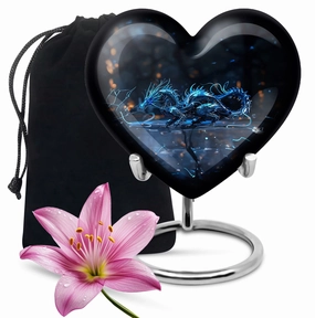 Dragon Flame Cremation Tribute - Aesthetic Memorial Canvas