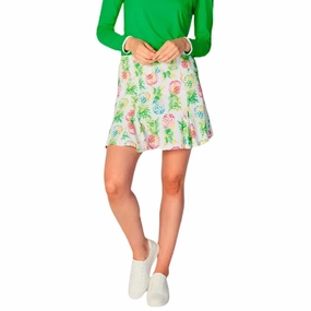 G Lifestyle Flare Godet Golf Skort Caribbean Turq Sea - SS25 Women