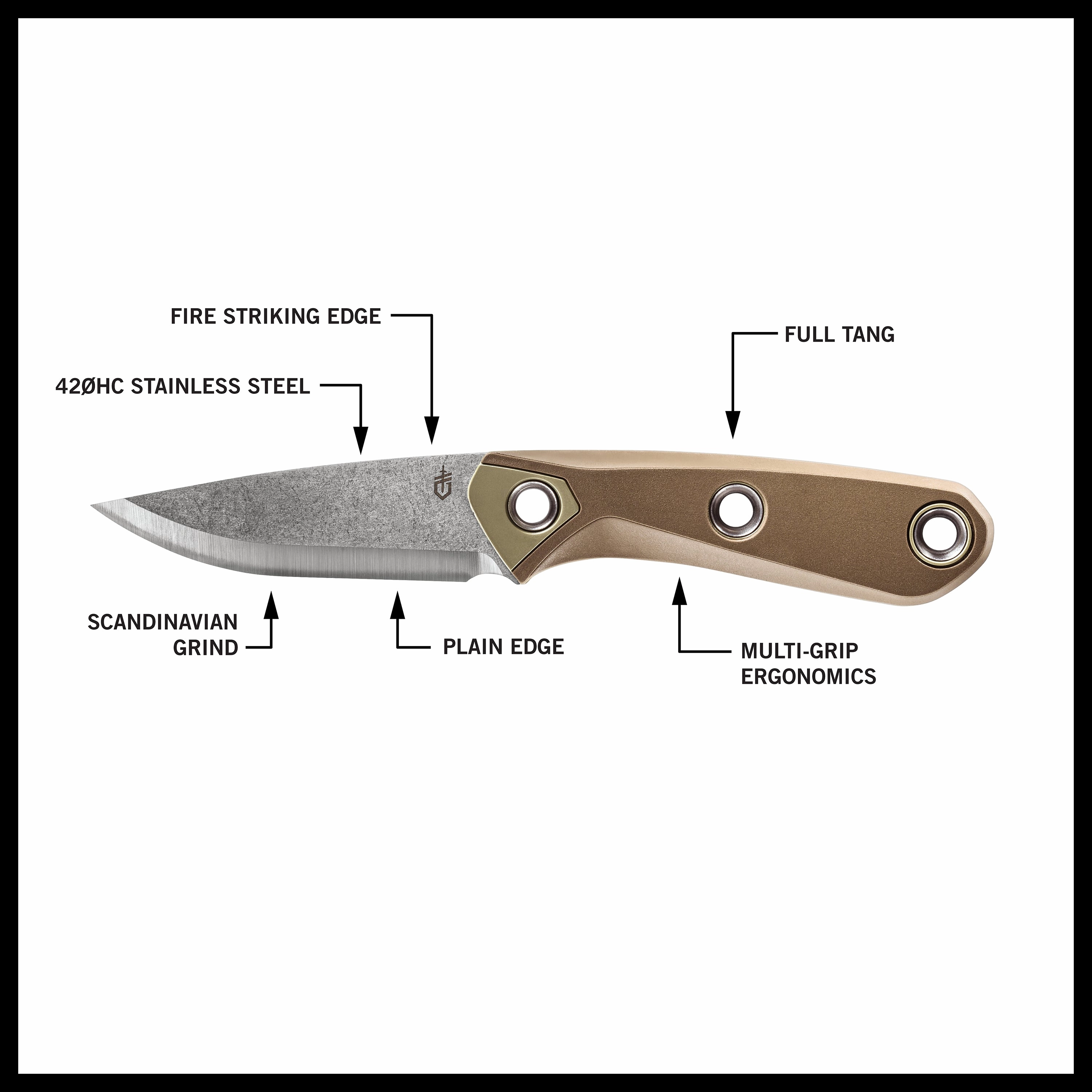 Gerber 31-003714 Principle Fixed-Blade Knife with Sheath