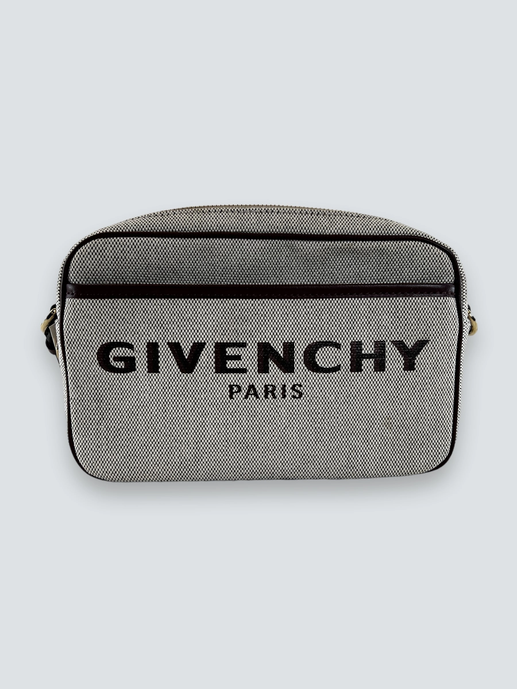 Givenchy Brown Canvas and Leather Bond Camera Bag