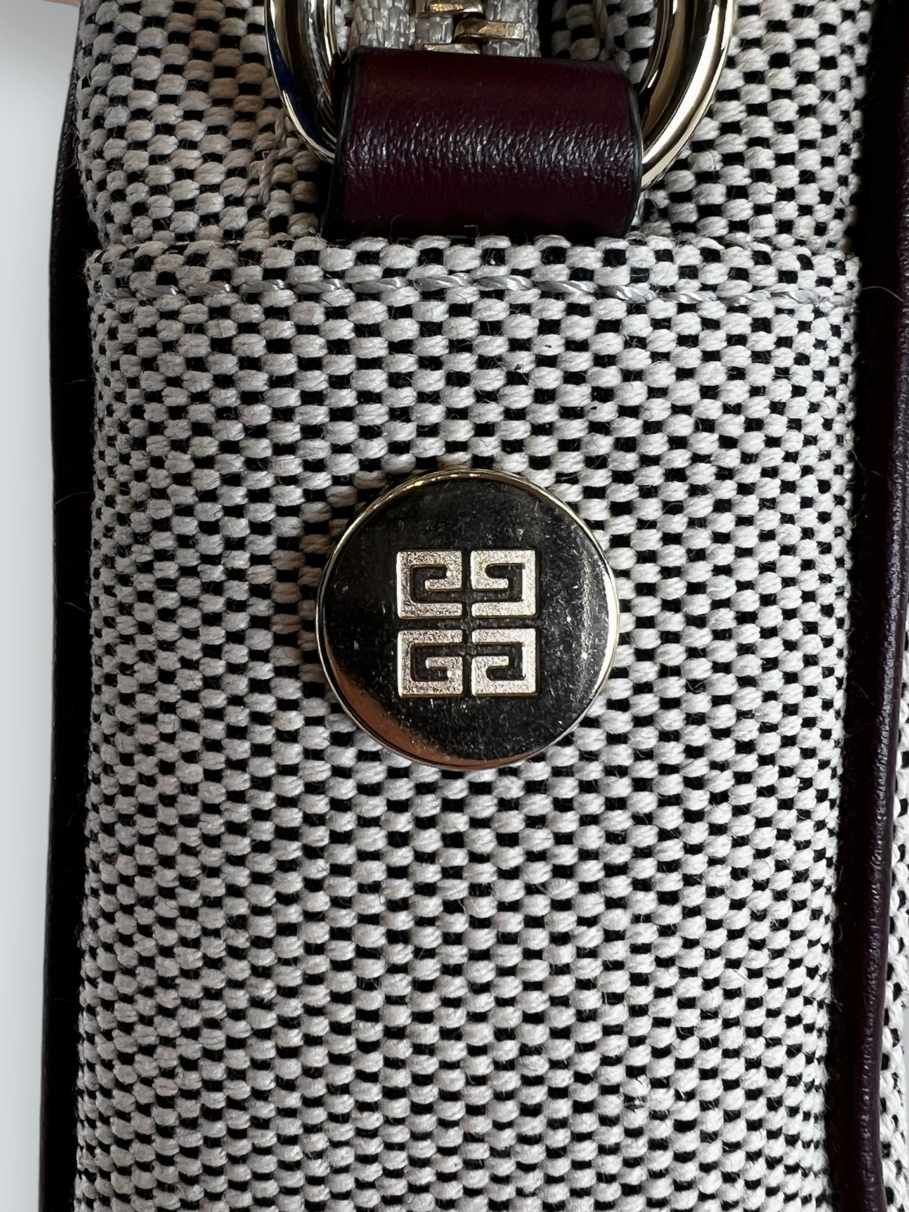 Givenchy Brown Canvas and Leather Bond Camera Bag